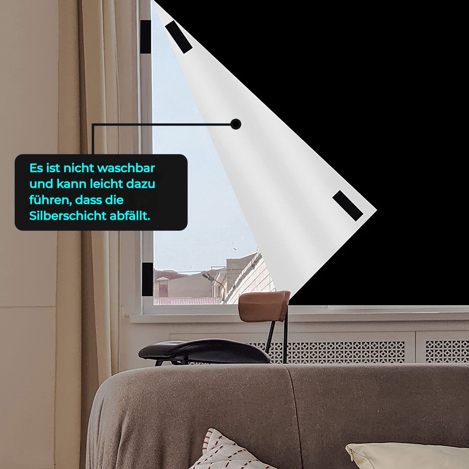 Verdunklungsrollo Verdunkelung Stoff Ohne Bohren 350x145 günstig online kaufen