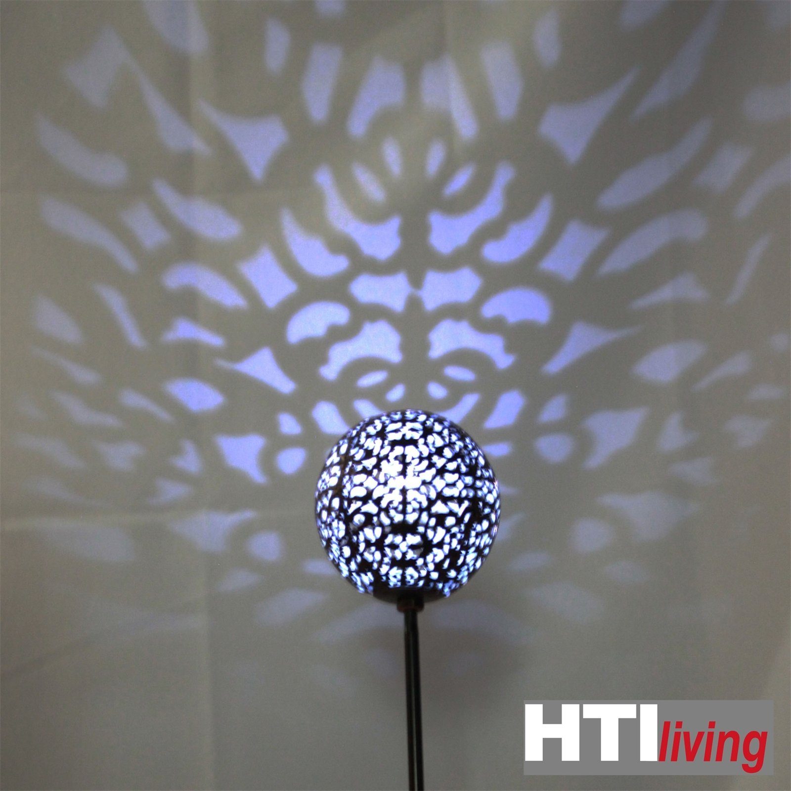 LED LED Braun Solarlaterne Luna, HTI-Living Solarleuchte Flower
