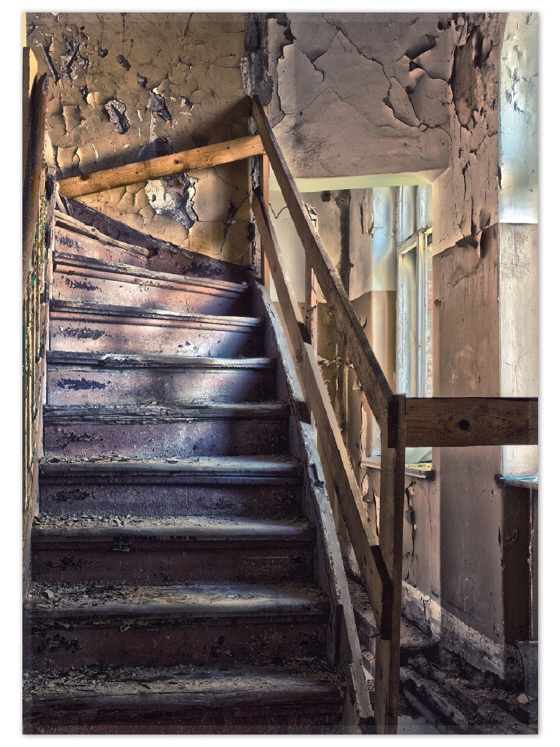 Wallario Teppich Treppe in einem alten Haus, rechteckig, rutschfest