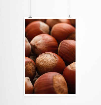Sinus Art Poster 60x90cm Poster Food-Fotografie  Haselnüsse im Detail