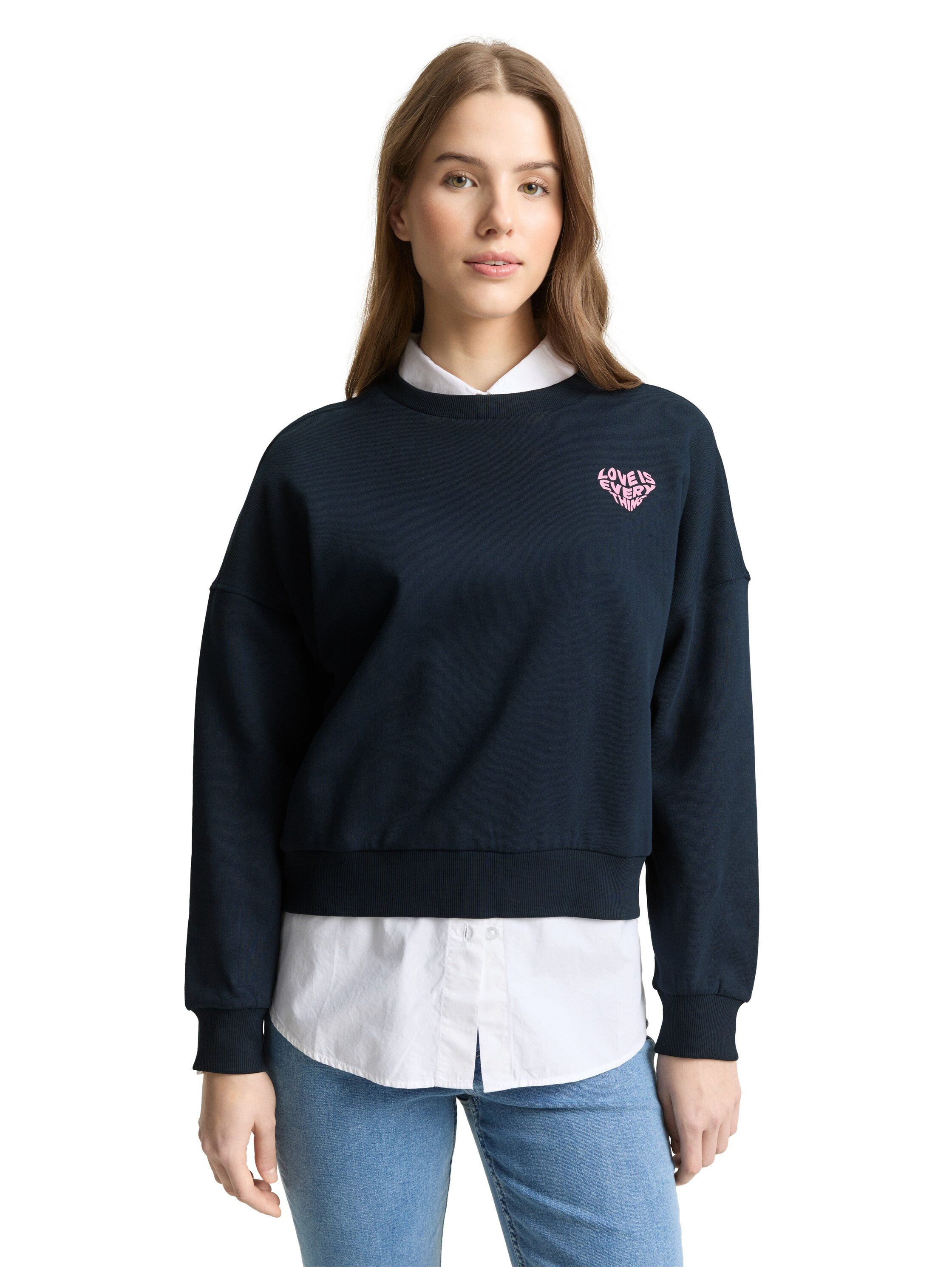 TOM TAILOR Denim Sweatshirt aus weicher Baumwolle