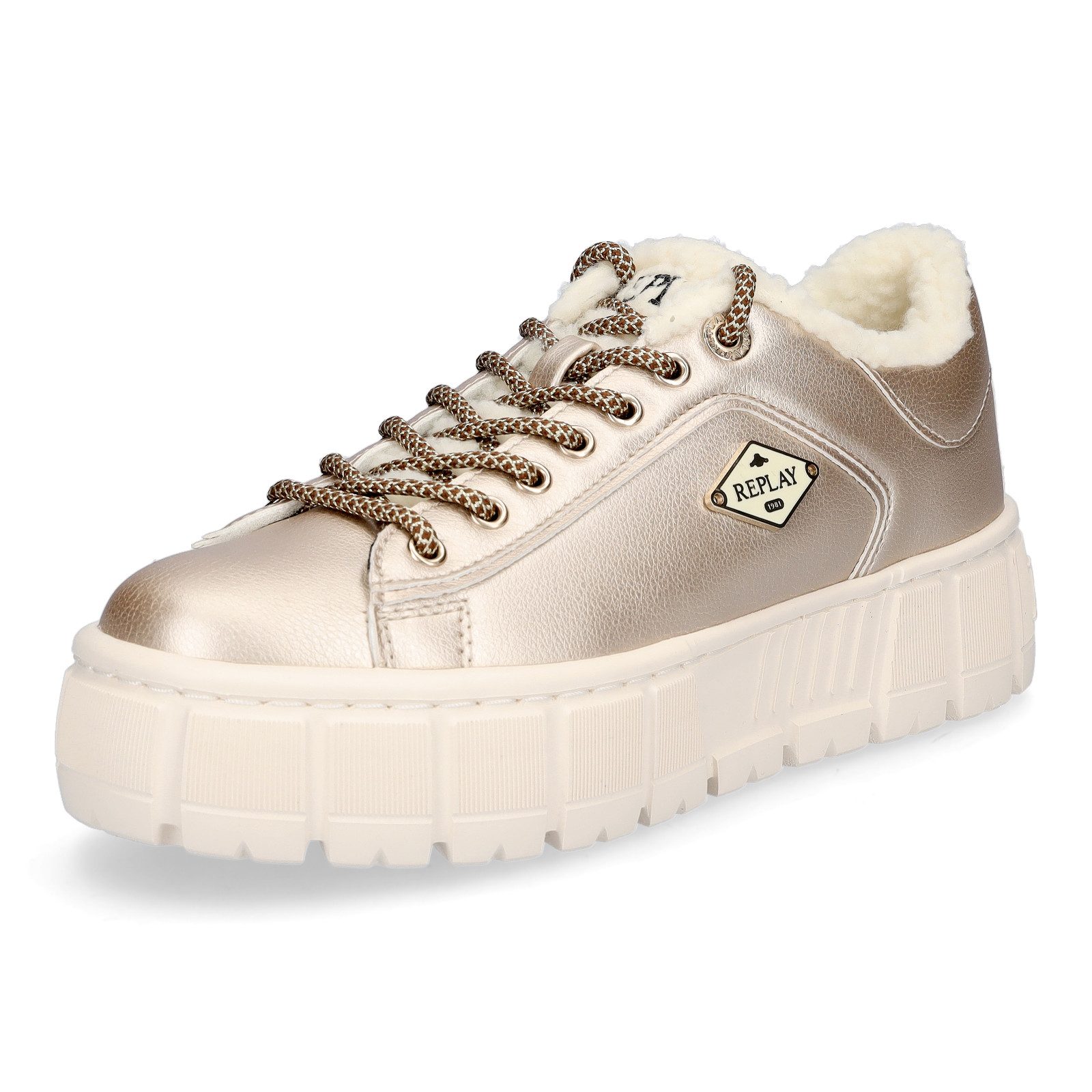 Replay Replay Damen Sneaker Paulette Metal platin Sneaker günstig online kaufen