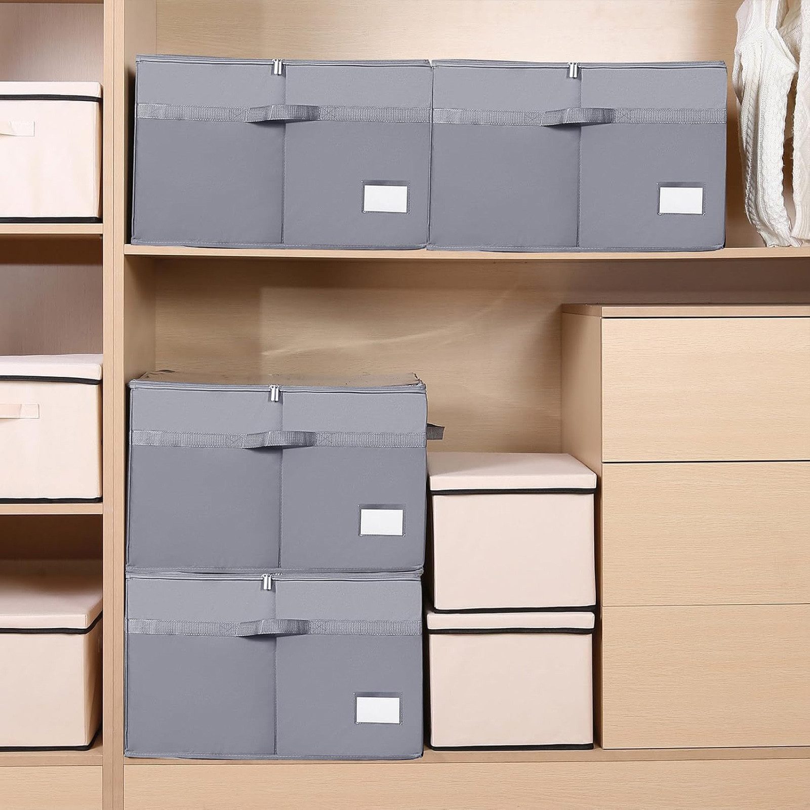 REDOM Schuhbox Schuhorganizer faltbarer Schuhkarton mit 16 Fächern (Schuhaufbewahrungsbox Shoe Rack Schuh Organizer, 1 St., Passt 16 Paare Schuhe, mit Griffen durchsichtigem Deckel), für Kinder, Erwachsene, Sneakers, Stiefel, Hausschuhe usw.