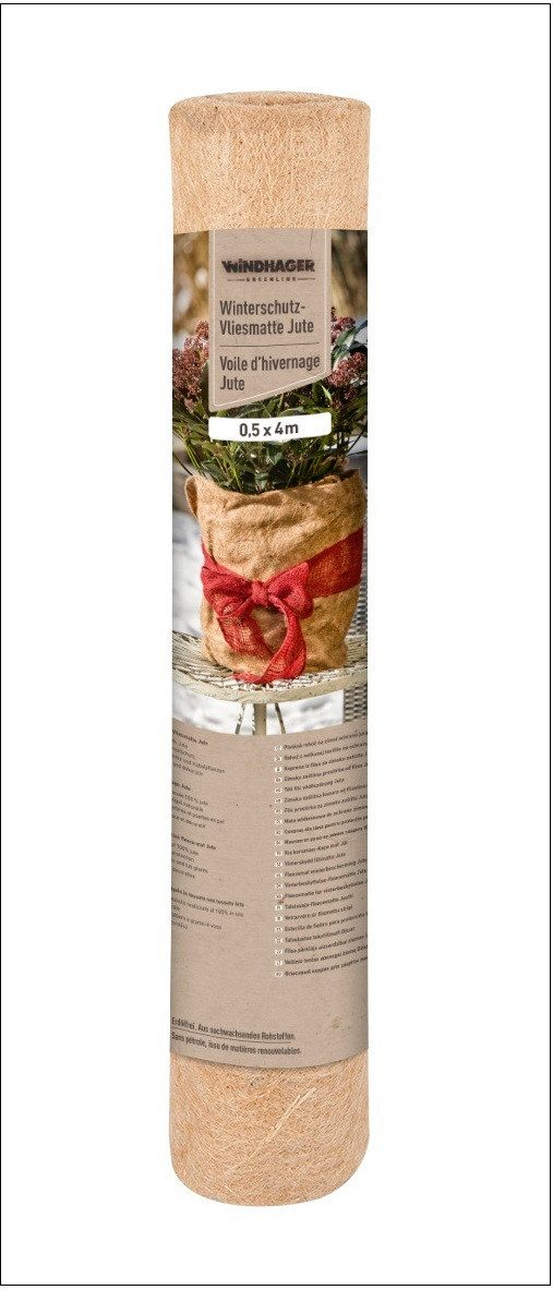 Windhager Winterschutzvlies Winterschutz für Pflanzen aus 100% Jute, Vliesmatte ÖKO, (1-St), Kälteschutz Pflanztopf, erhältlich in verschiedenen Maßen