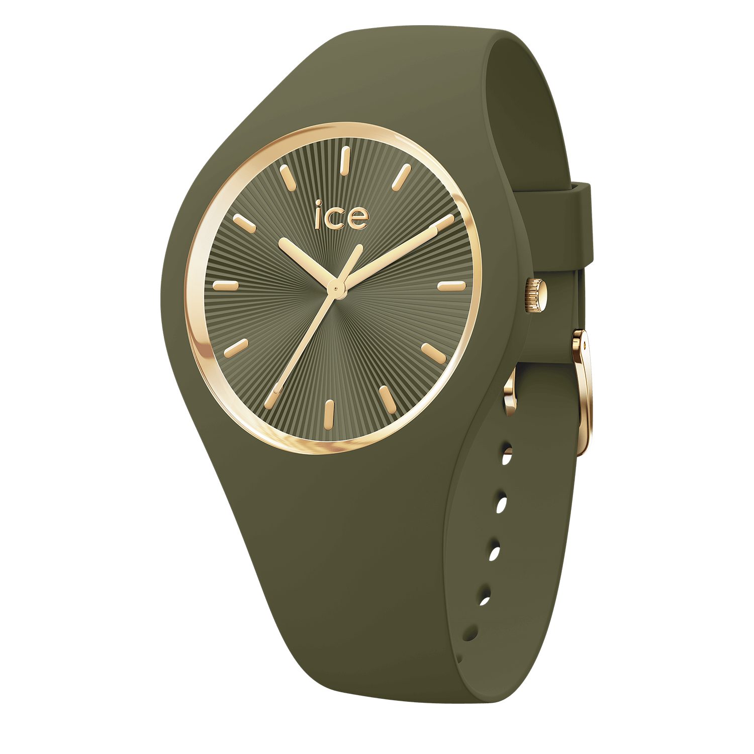 ice-watch Quarzuhr ICE champagne 025353, Armbanduhr, Damenuhr, Silikonarmband, analog