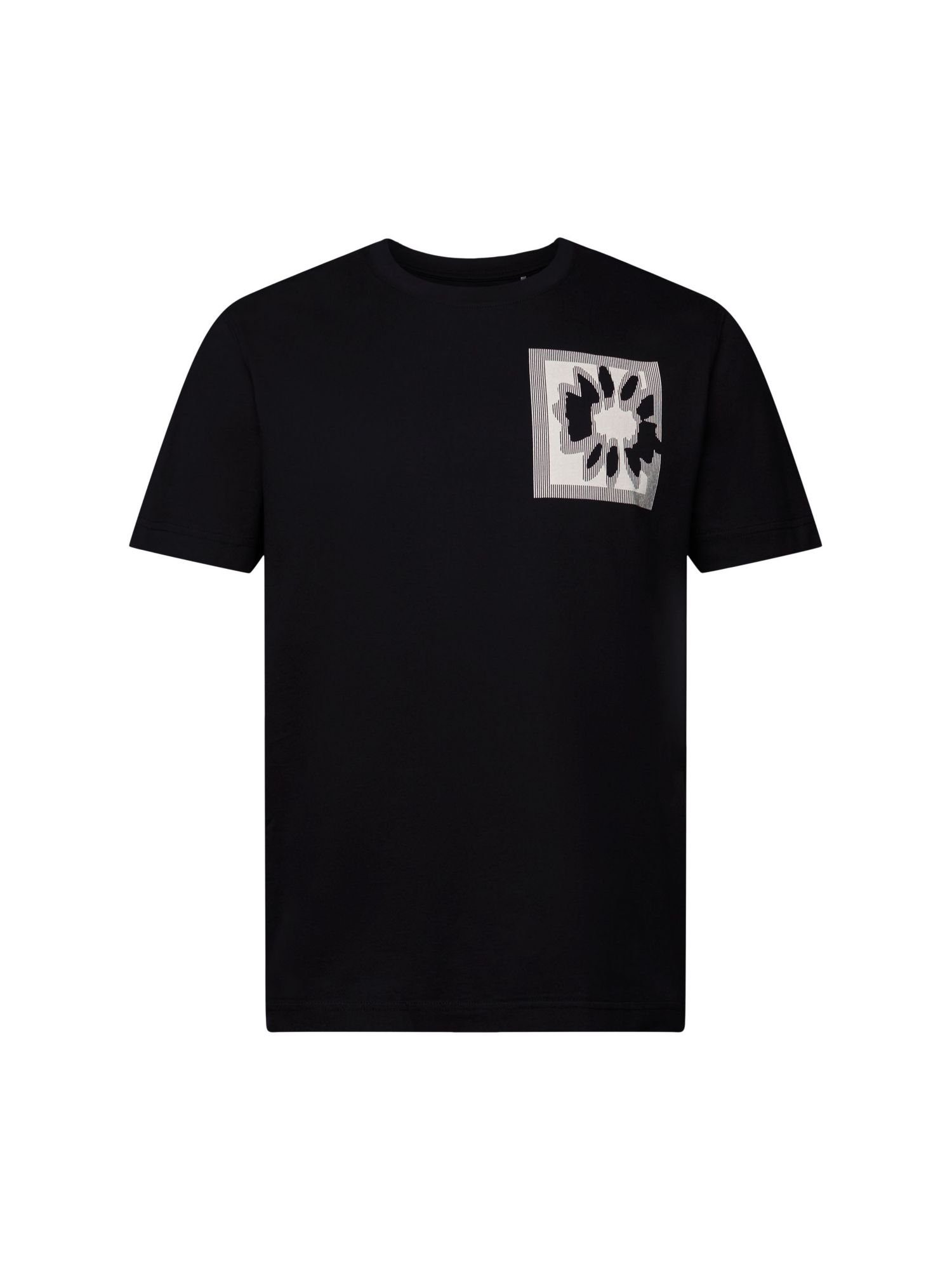 Esprit T-Shirt T-Shirt mit floralem Print und Logo (1-tlg)