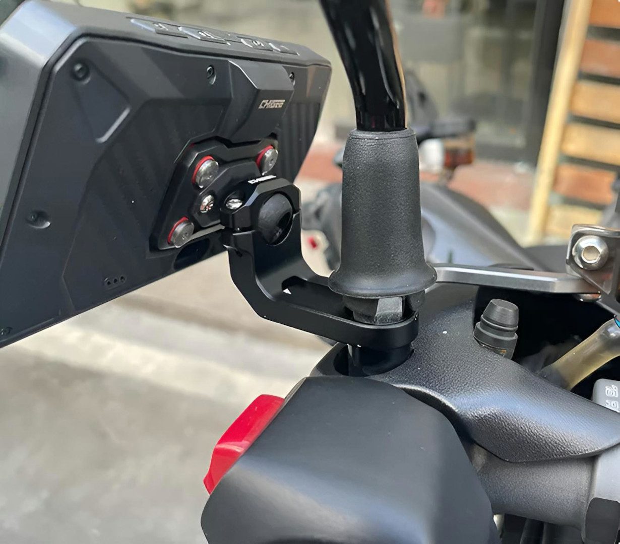 CHIGEE MFP0057 Seitenspiegel-Halterung (M8-M10) Motorrad-Navigationsgerät
