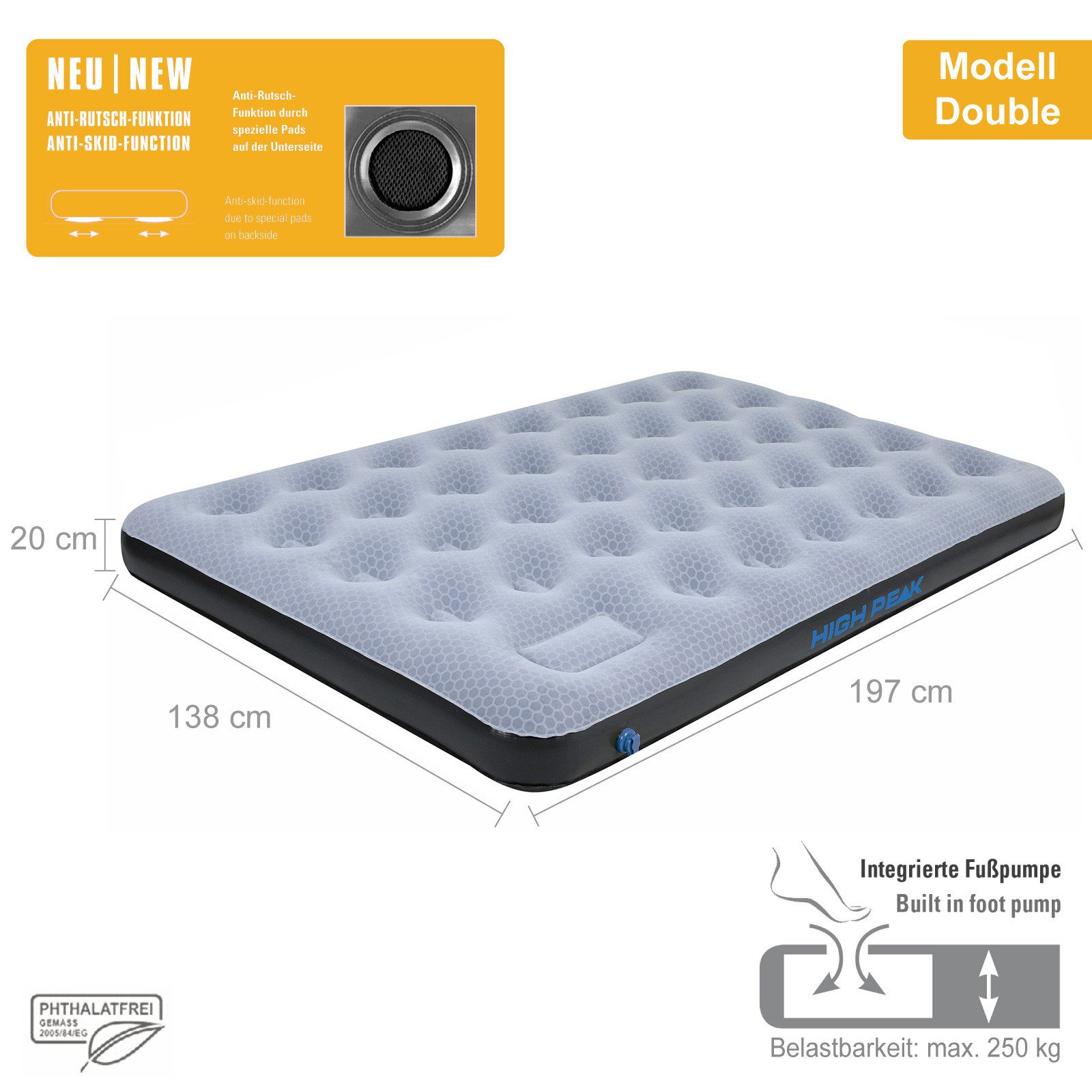 High Peak Luftmatratze Luftbett Comfort Plus günstig online kaufen