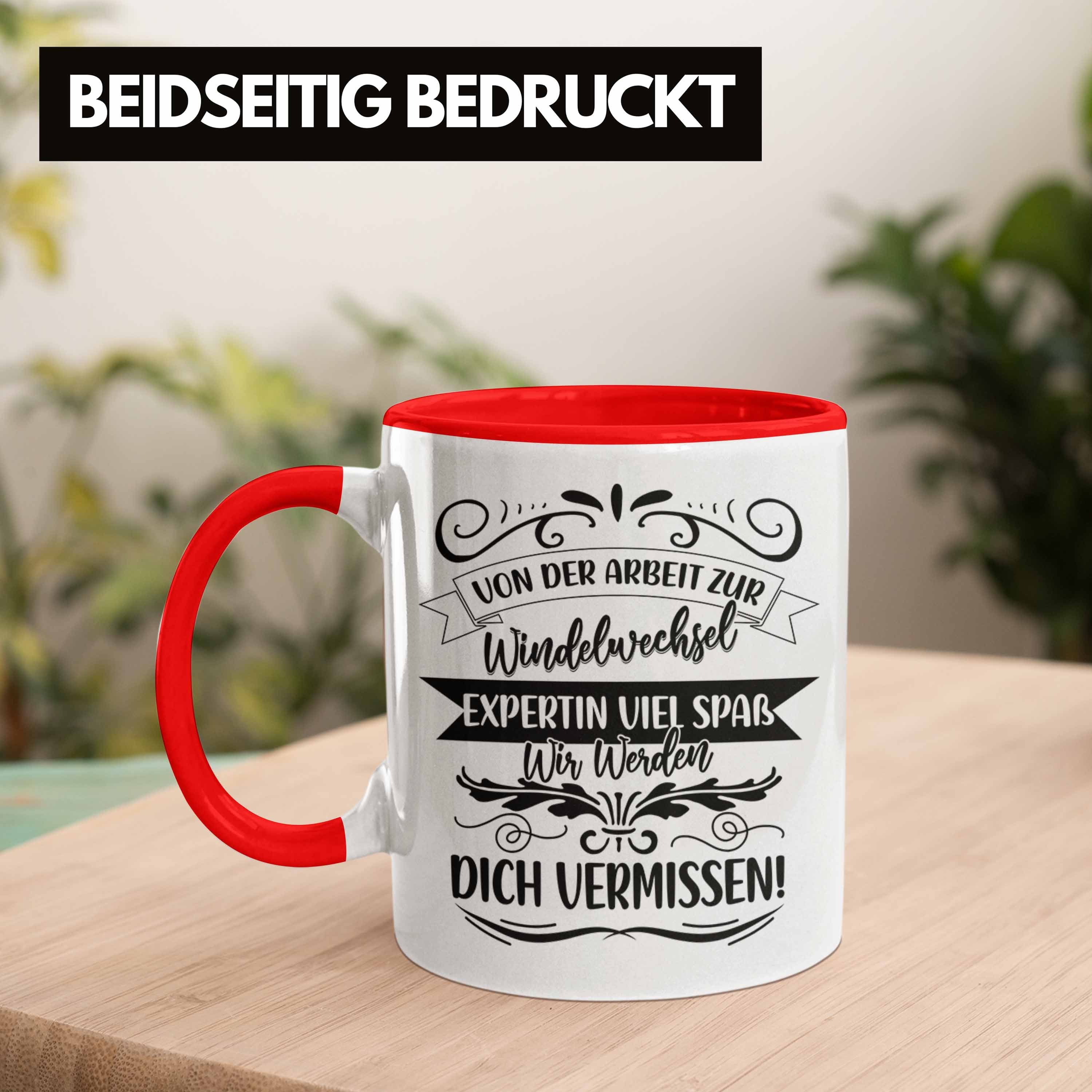 Rot Geschenk Trendation Kollegi Kaffeetasse Tasse Tasse Mutterschutz Abschied Mutterschutz