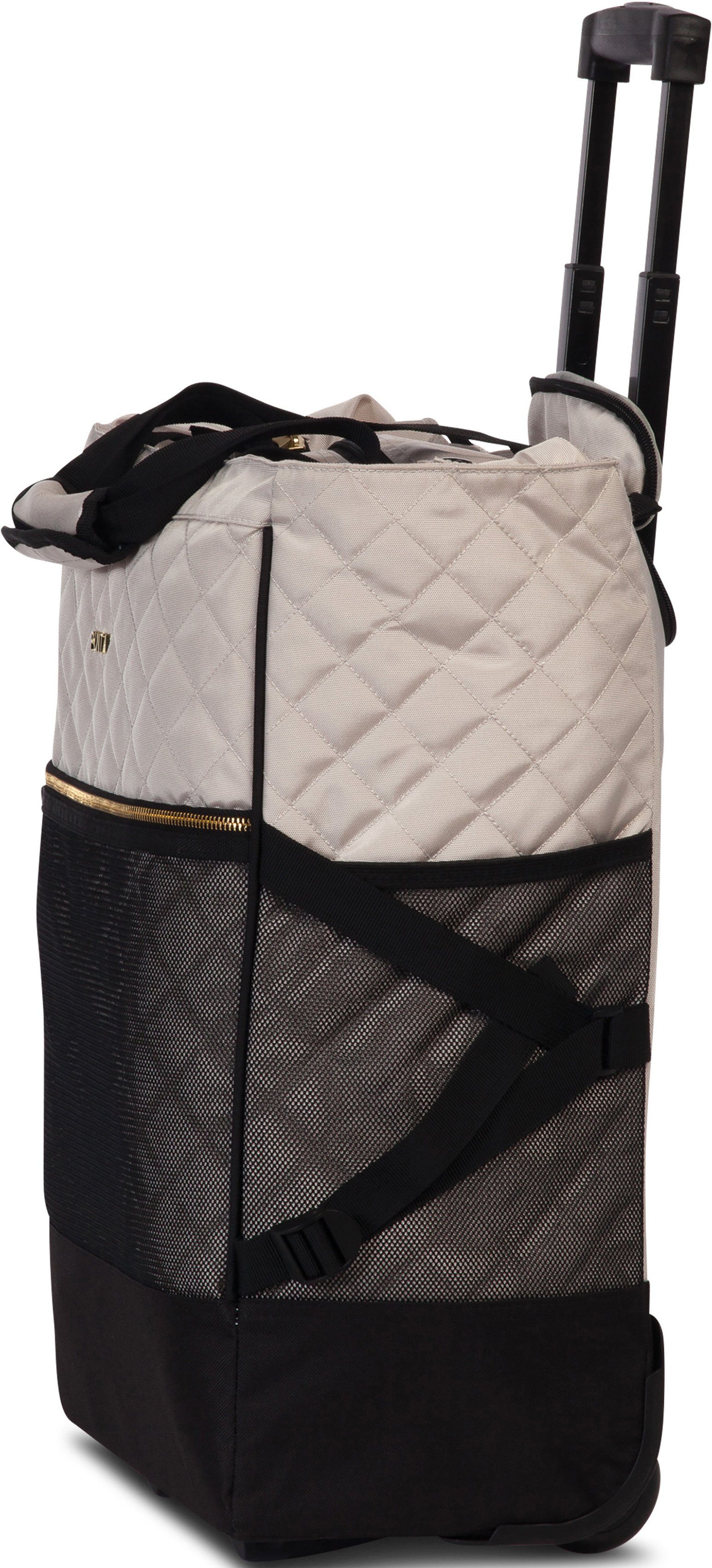 Look Golddetails Punta und fabrizio® Oberfläche weiß 33 l, Einkaufstrolley edler classy, Wheel mit abgestepter