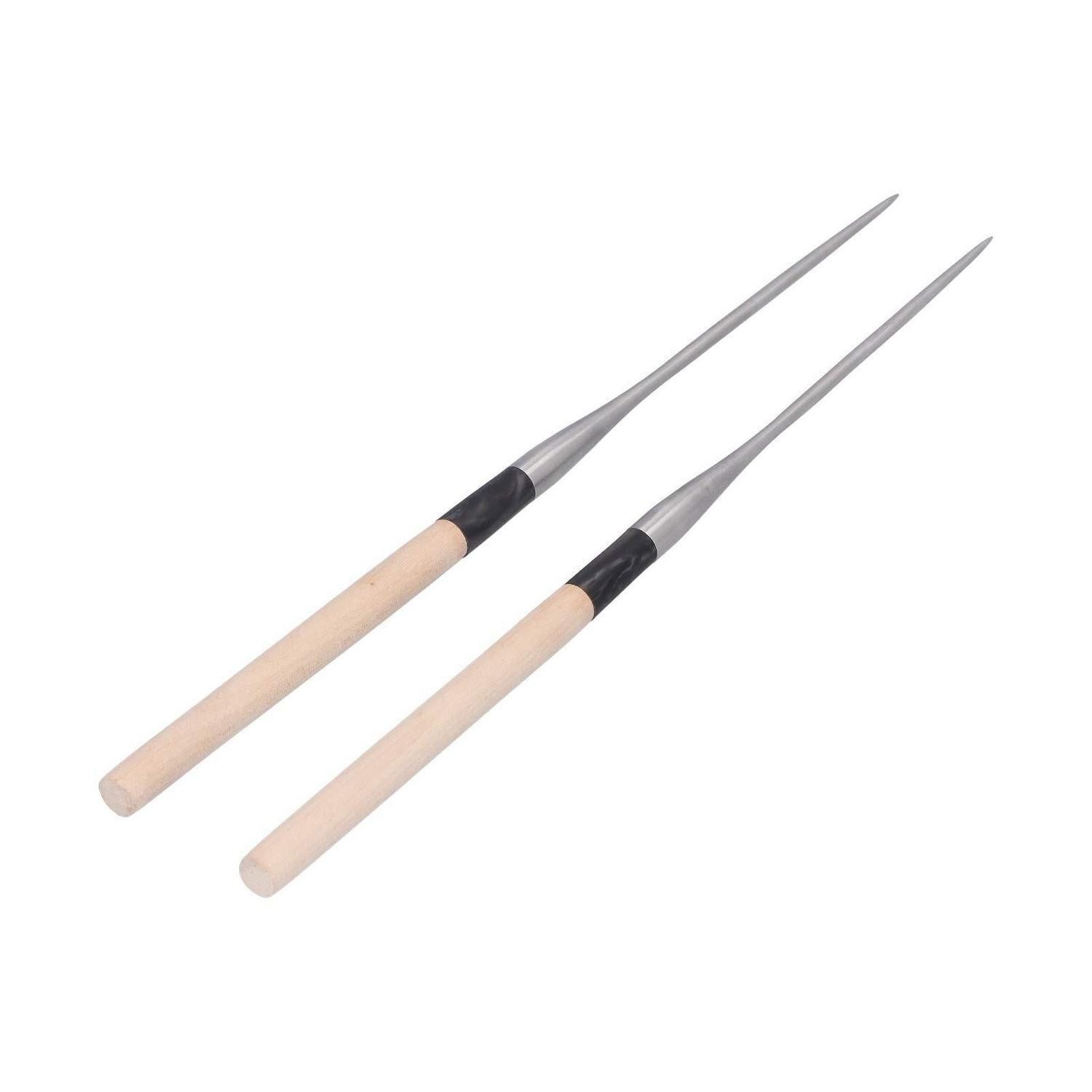 LuxusKollektion Essstäbchen Edelstahl Essstäbchen Holzgriff 150mm