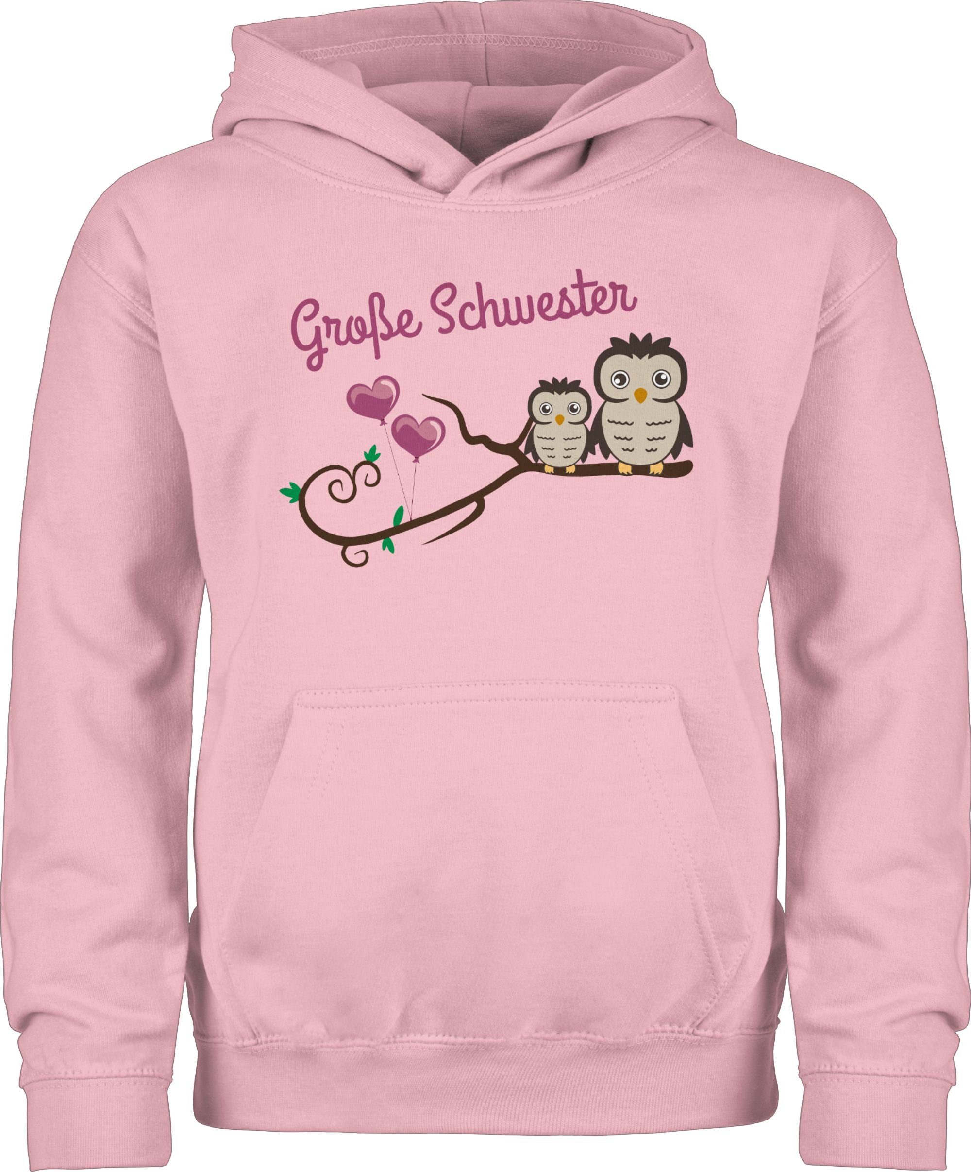 Hoodie Große Schwester süße Eulen