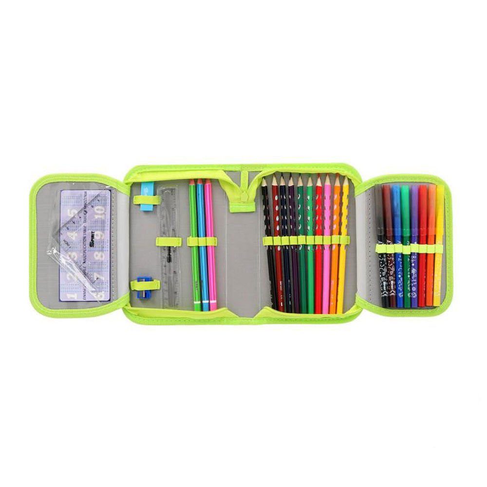 Spirit Federmäppchen TTS Schüler-Etui Traktor 28 teilig 1-Zipper