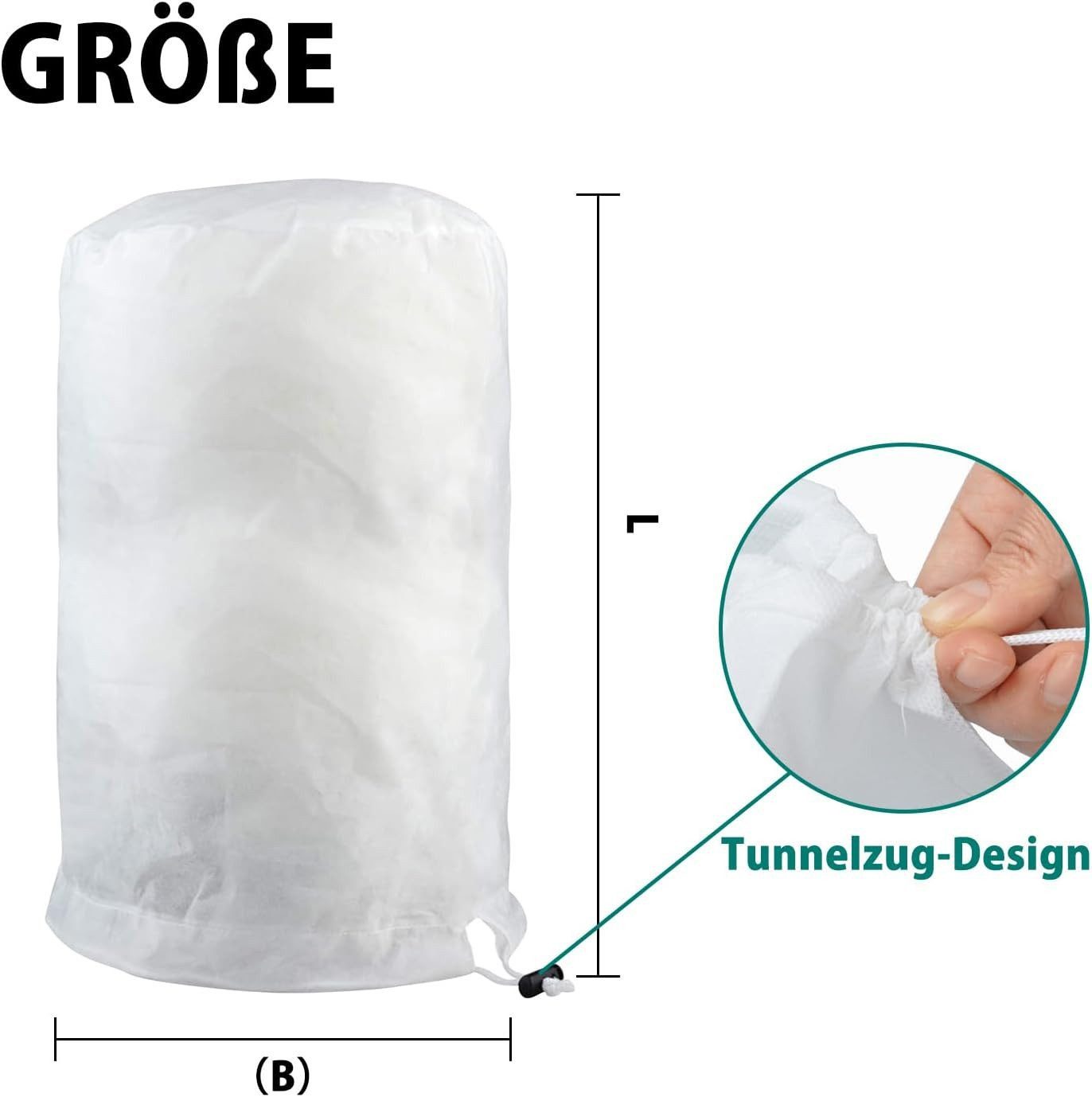 FELIXLEO Winterschutzhaube 80x100cm Winterschutz für Kübelpflanzen Frostsch günstig online kaufen