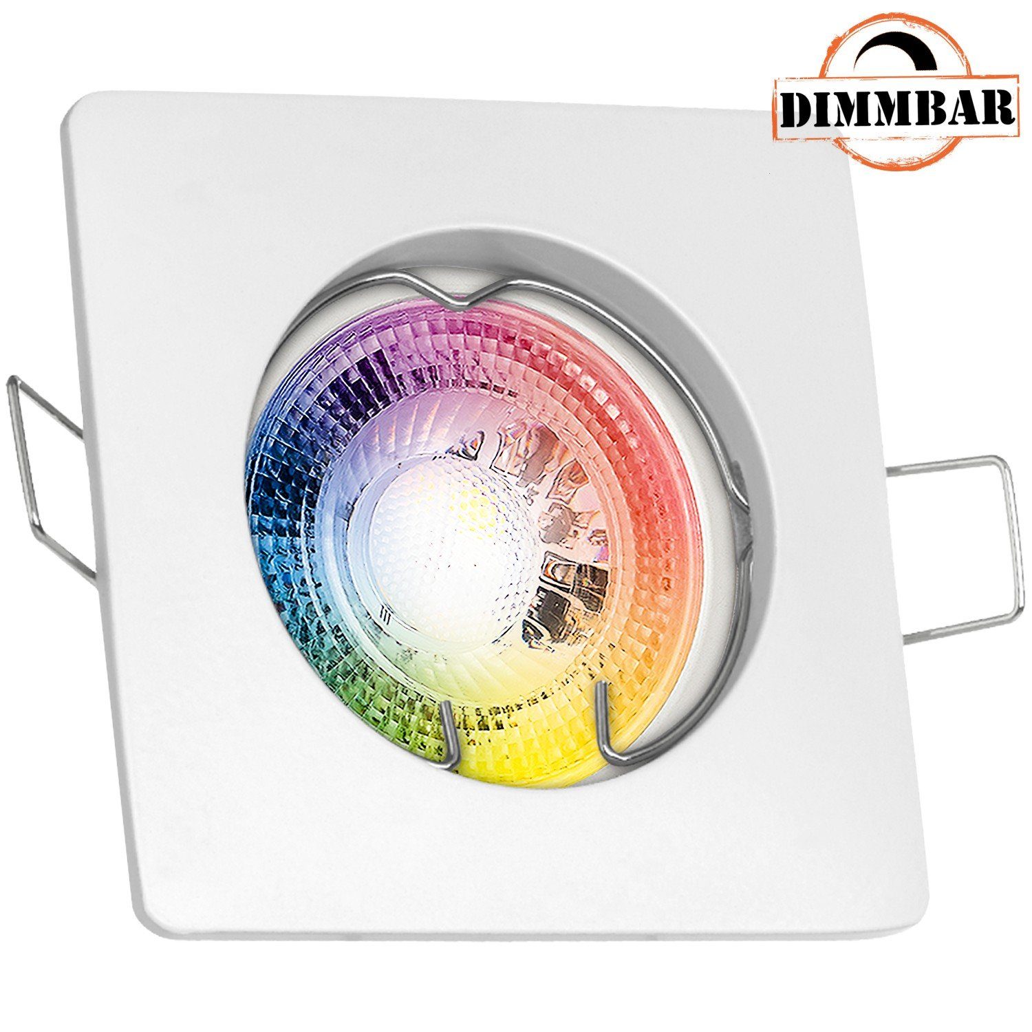 LEDANDO LED Einbaustrahler RGB LED Einbaustrahler Set GU10 in weiß mit 3W LED von LEDANDO - 11 Fa