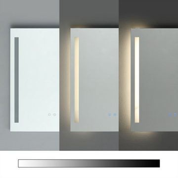 IMPTS LED-Lichtspiegel Badspiegel,Badezimmerspiegel mit LED Beleuchtung (Packung), Touchschalter Beschlagfrei Dimmbar neutralweiß 4000K IP44