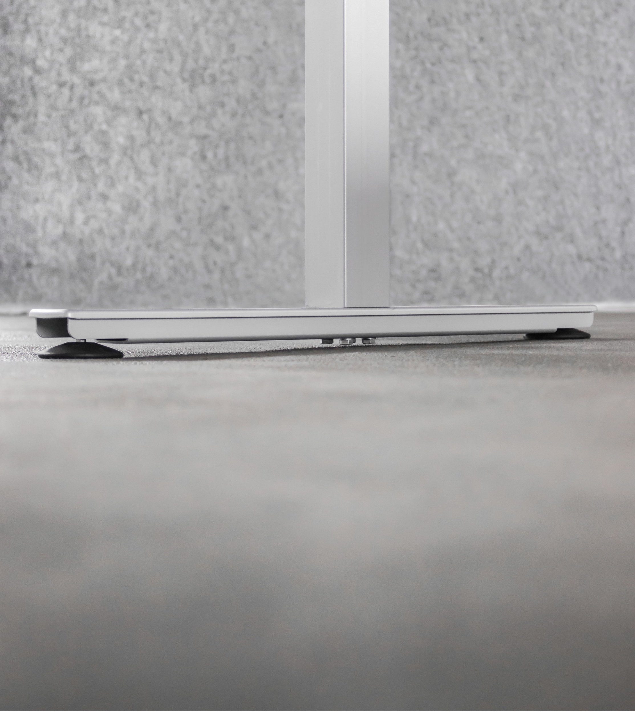 80 cm XMST, elektrisch Schreibtisch - 160 x Grau Dekor: Schreibtisch bümö Rechteck: