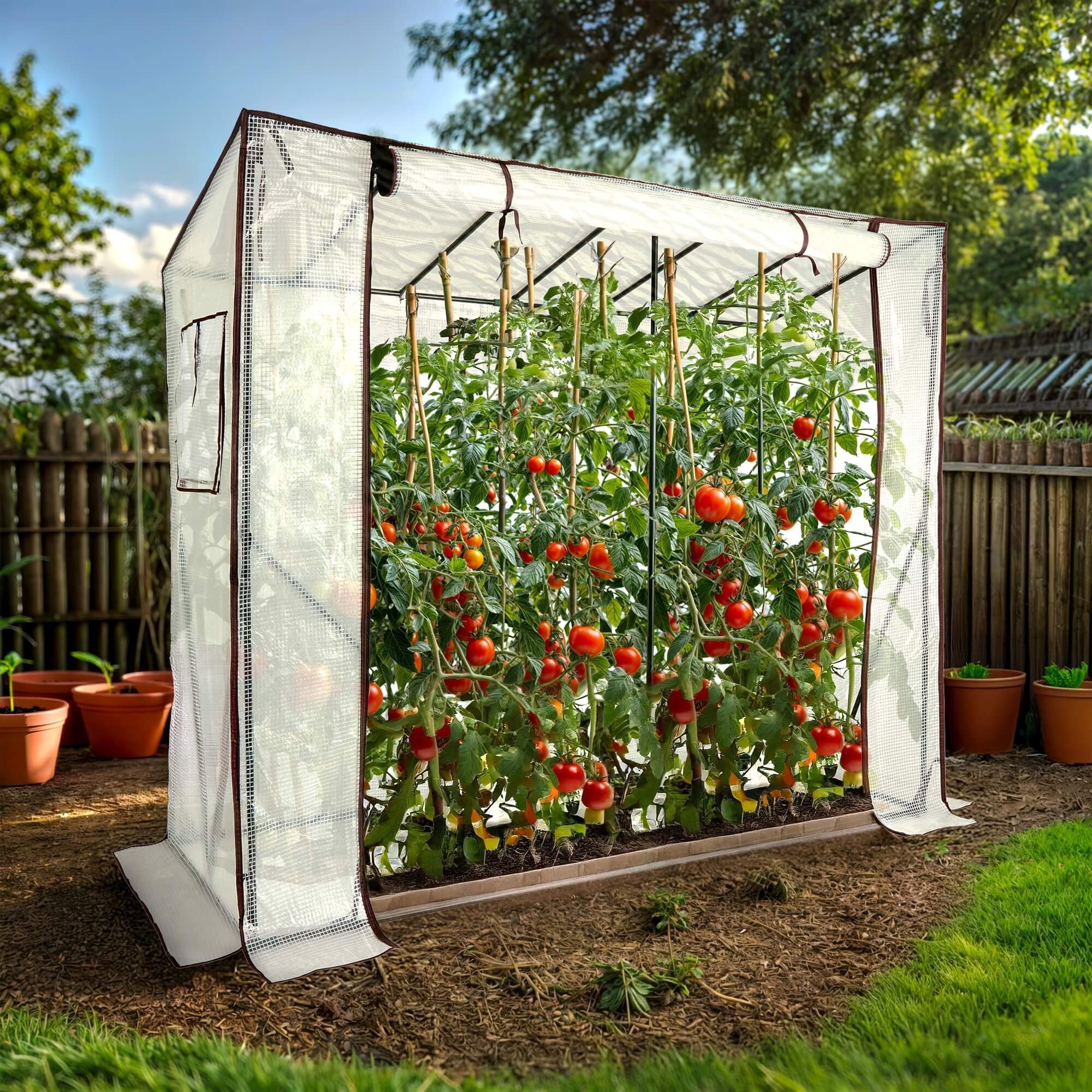 Arebos Tomatengewächshaus Treibhaus Frühbeet Foliengewächshaus mit günstig online kaufen