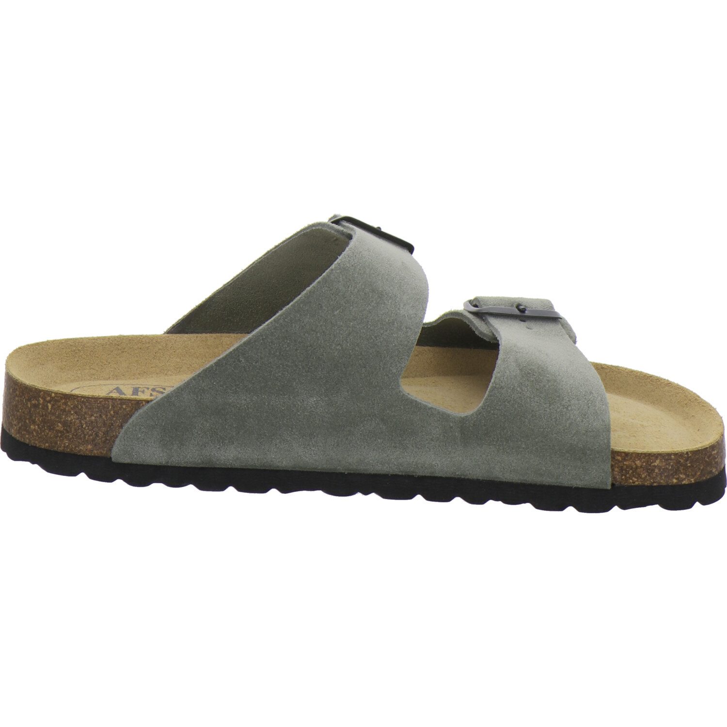 AFS-Schuhe 310066 Zweischnaller Pantolette für Herren mit Fußbett, bequeme Sandalen aus Leder