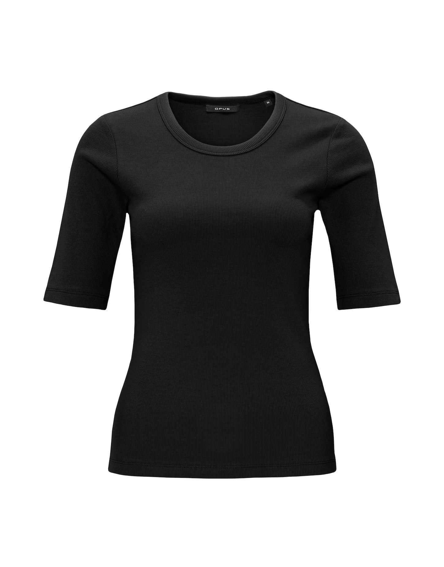 OPUS Kurzarmshirt Feines Rippshirt SUSTAFA Slim günstig online kaufen