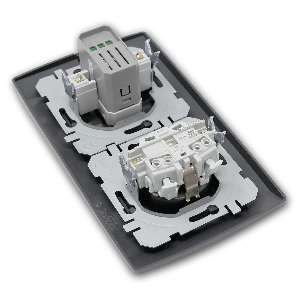 TEM Bewegungsmelder LOGIQ Bewegungsmelder IR mit Steckdose anthrazit