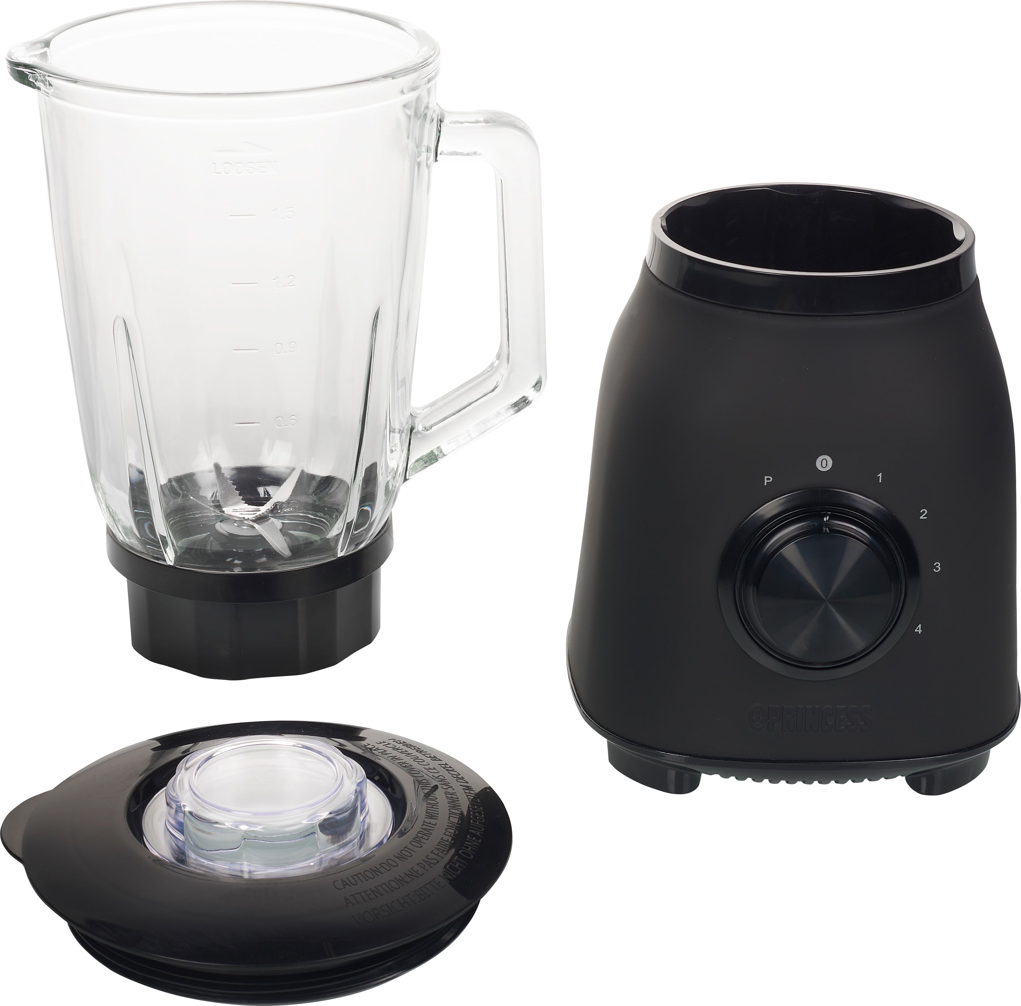 PRINCESS Standmixer 212092 Black Steel, 1000 W