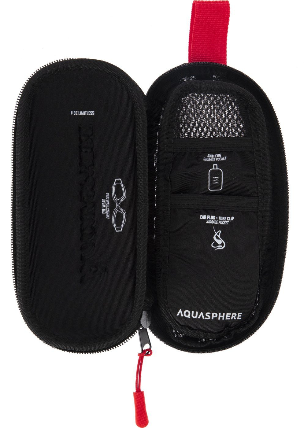 Aquasphere Schwimmbrille GOGGLE CASE BLACK RED