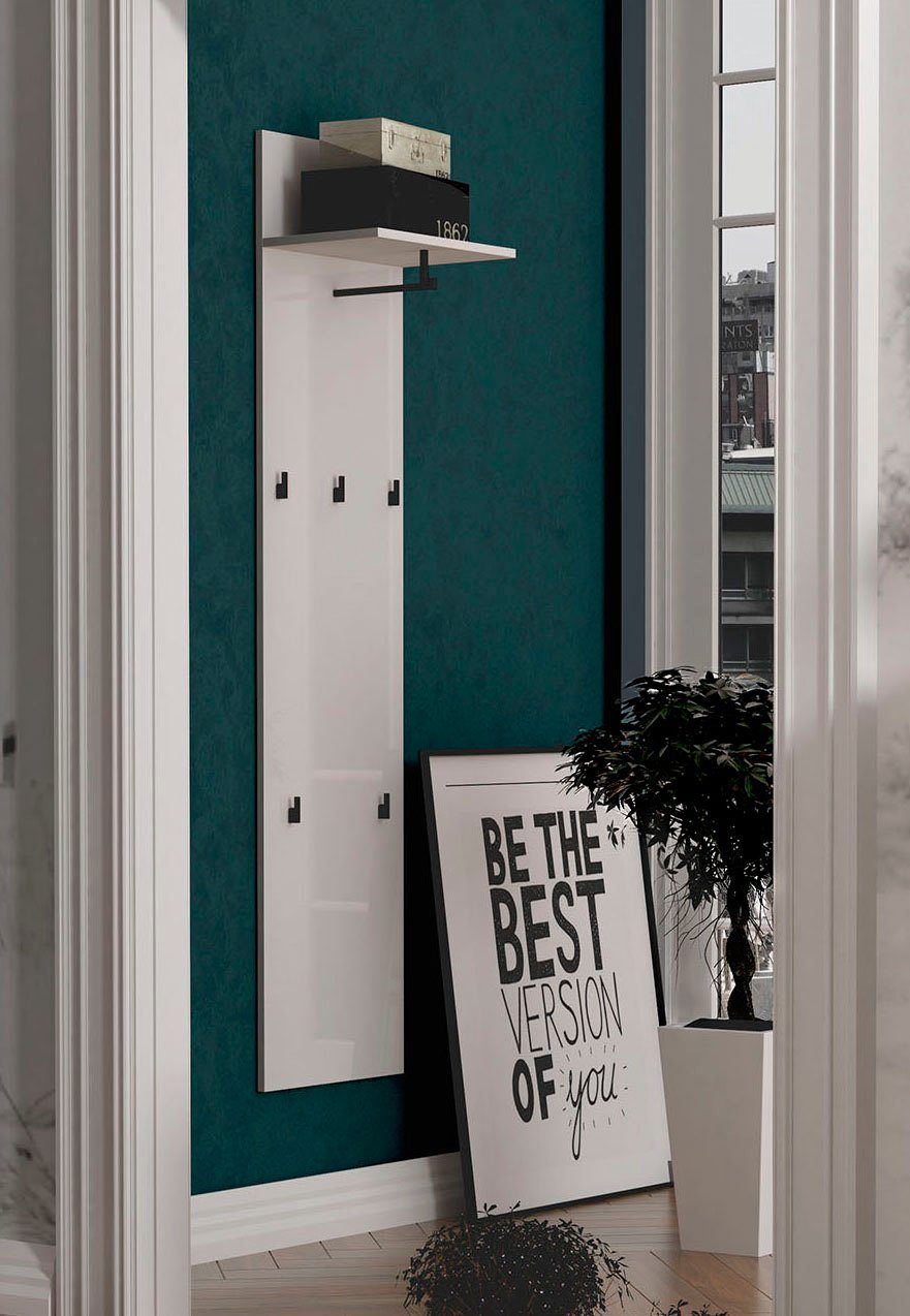 möbelando Wandgarderobe Glossy, 40 x 170 x 27.6 cm (B/H/T)