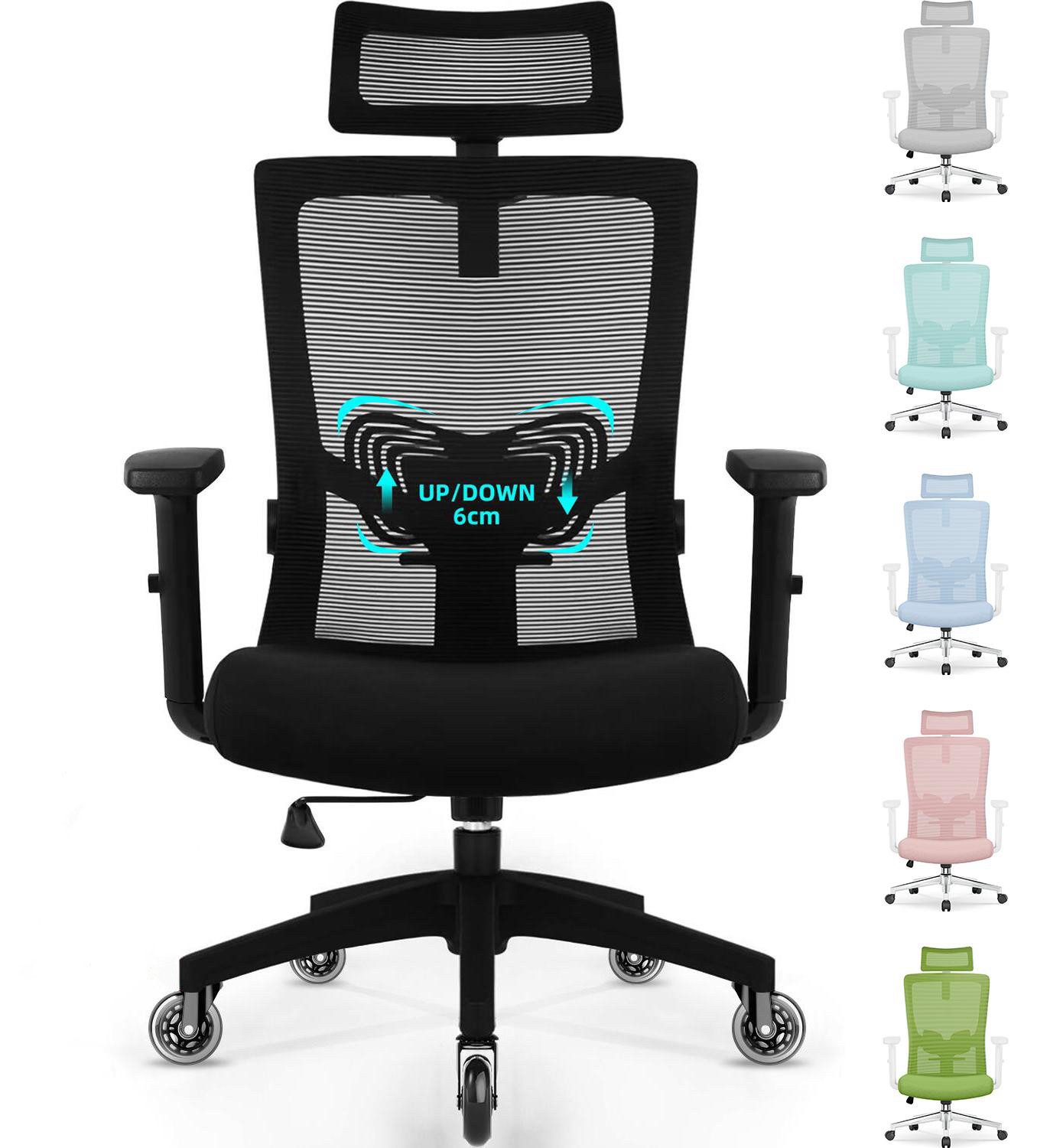 Adormii Bürostuhl Bürostuhl mit Gerauschlose Gummirollen,Ergonomischer günstig online kaufen