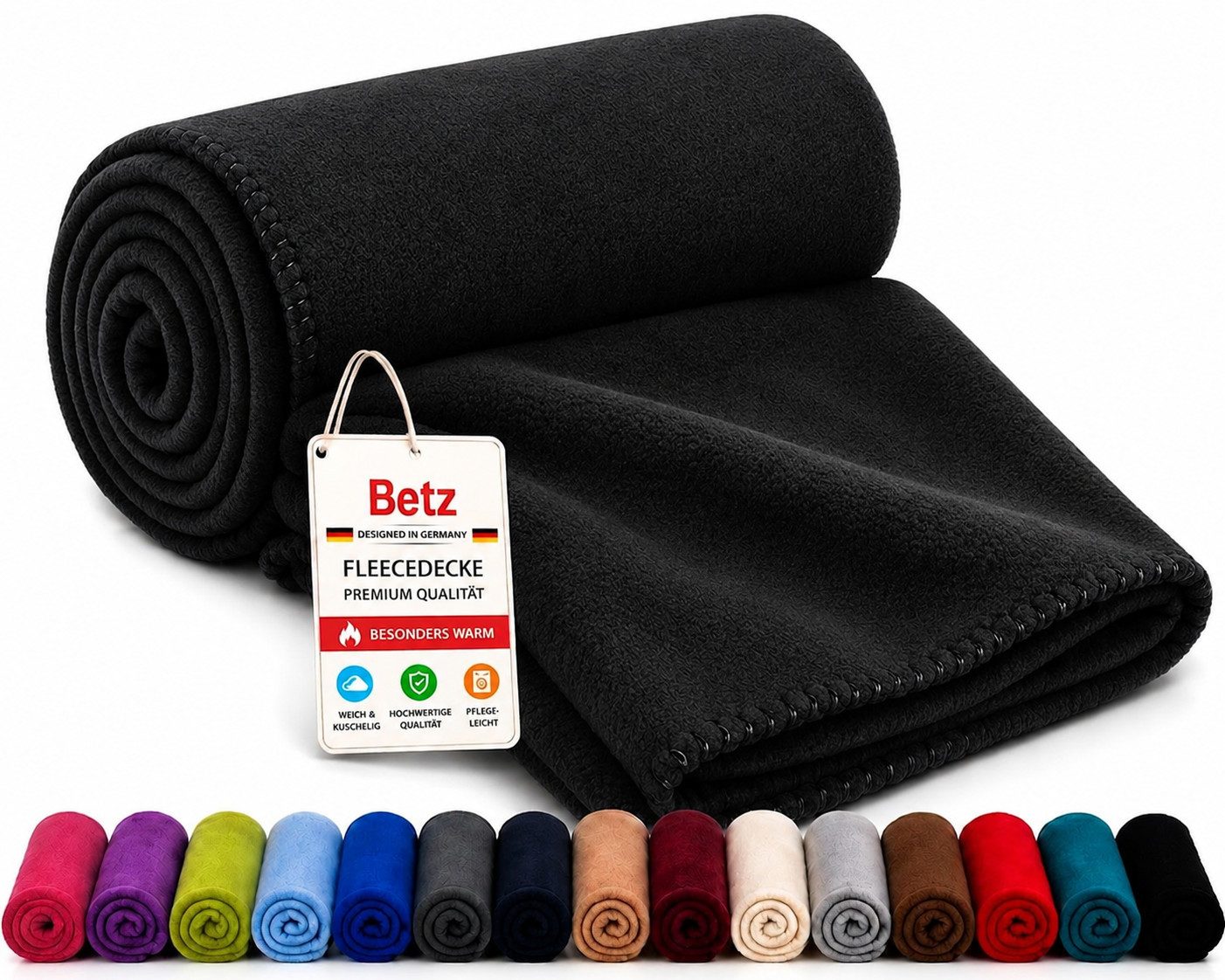 Wohndecke Betz Fleecedecke 130x170 cm 180g/m² – Weiche Wohndecke & Kuscheldecke, Betz, Leicht, wärmend & pflegeleicht
