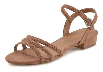 LASCANA Sandale Sandalette, Sommerschuh mit geflochtenen Riemchen VEGAN