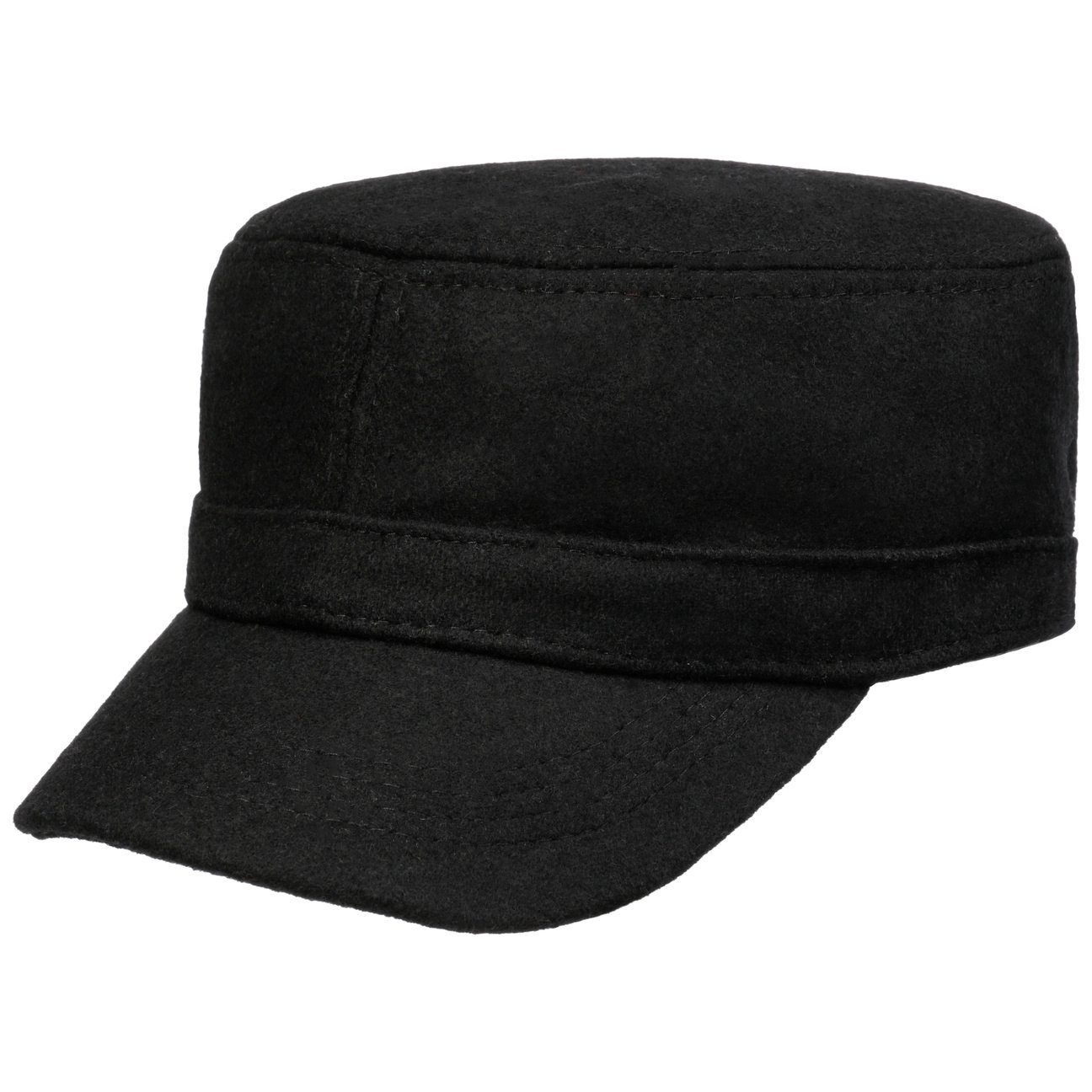 Lipodo Army Cap (1-St) Filzcap mit Schirm schwarz