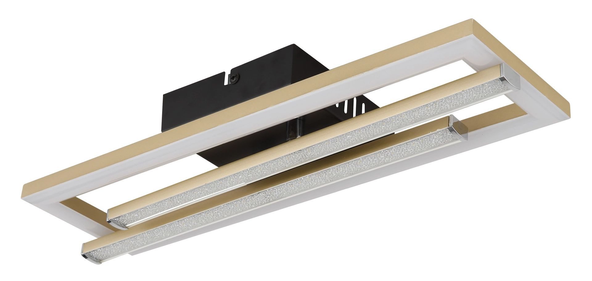 GLOBO LIGHTING LED Deckenleuchte HIGHWAY, LED fest integriert, Warmweiß, Deckenlampe, Kristalle, beweglich, Wohnbereich, Essbereich, Flur