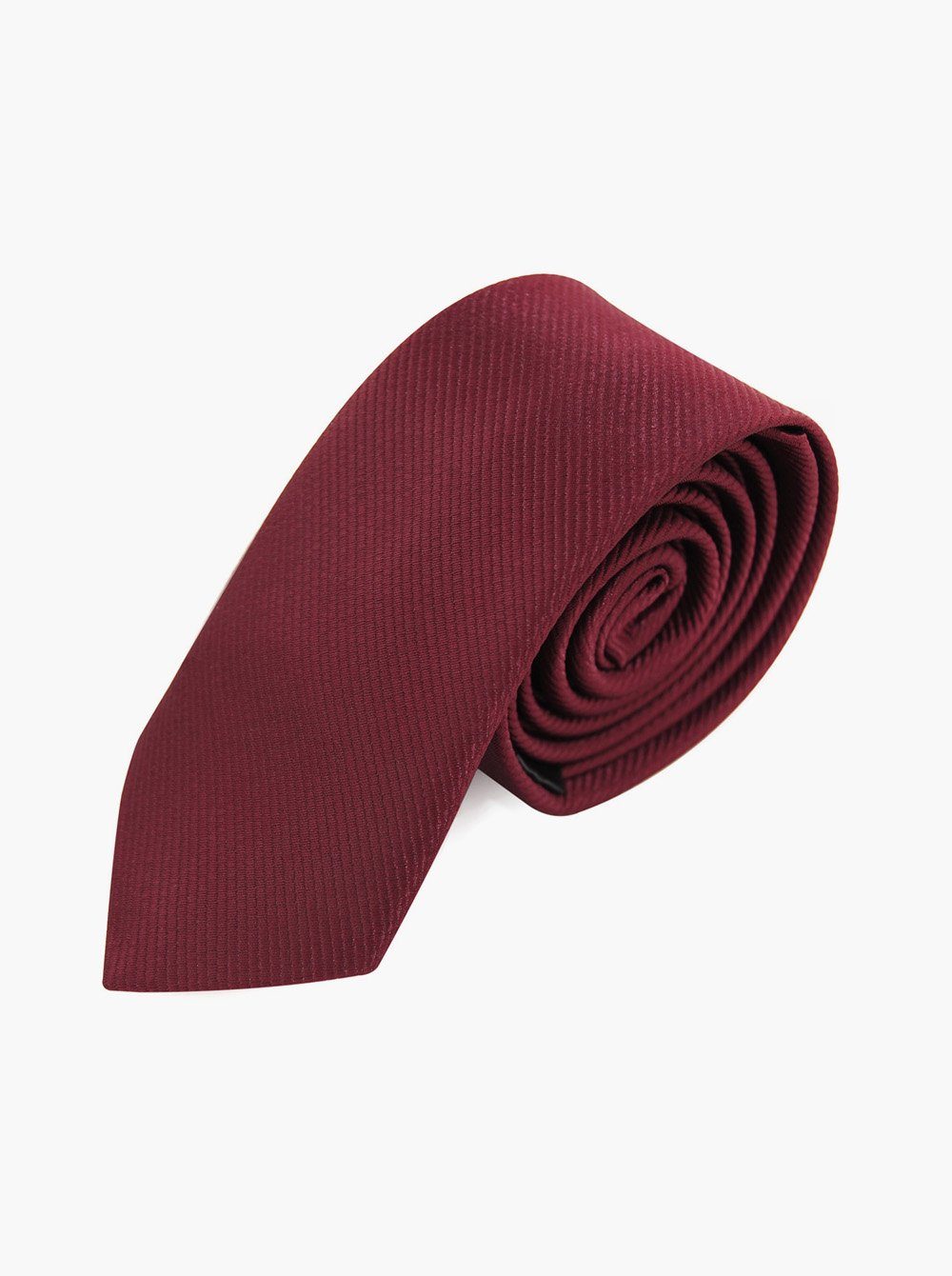 axy Krawatte Herren Krawatte 5.0 cm breit einfarbig perfektes Geschenk Seidenkrawatte, mit Geschenkbox Weinrot