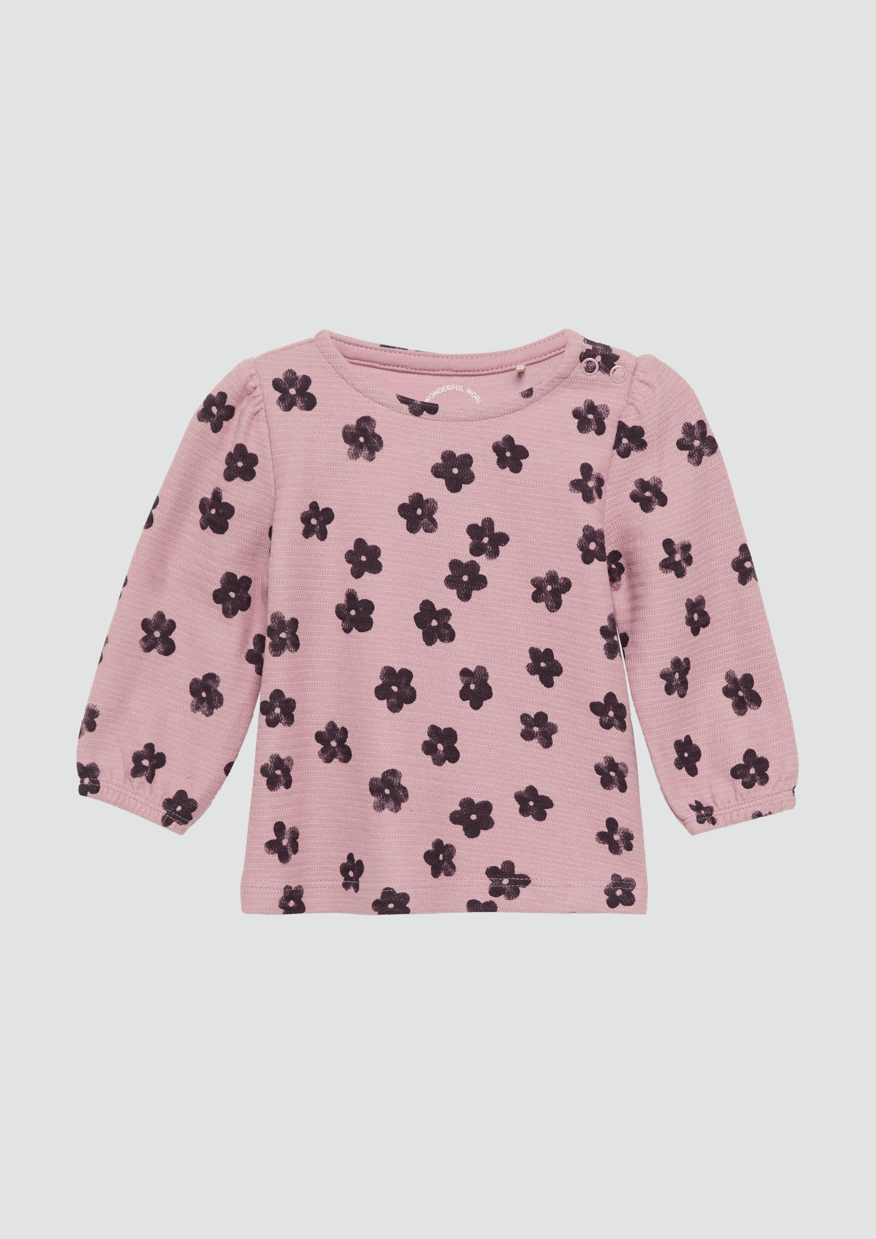s.Oliver Langarmshirt Ausgestelltes Longsleeve mit Struktur günstig online kaufen