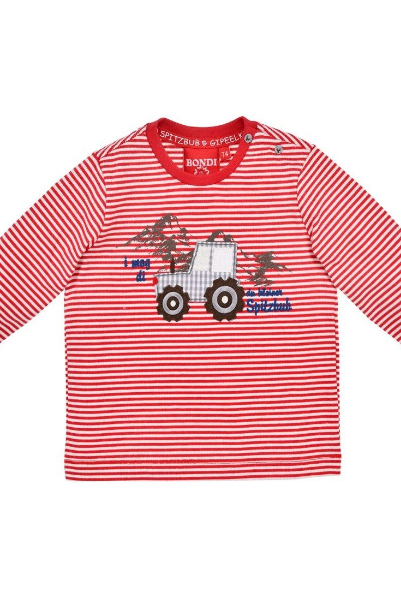 Trachtenkleid Trachtenshirt Baby/Kleinkind - TRAKTOR - rot/weiß