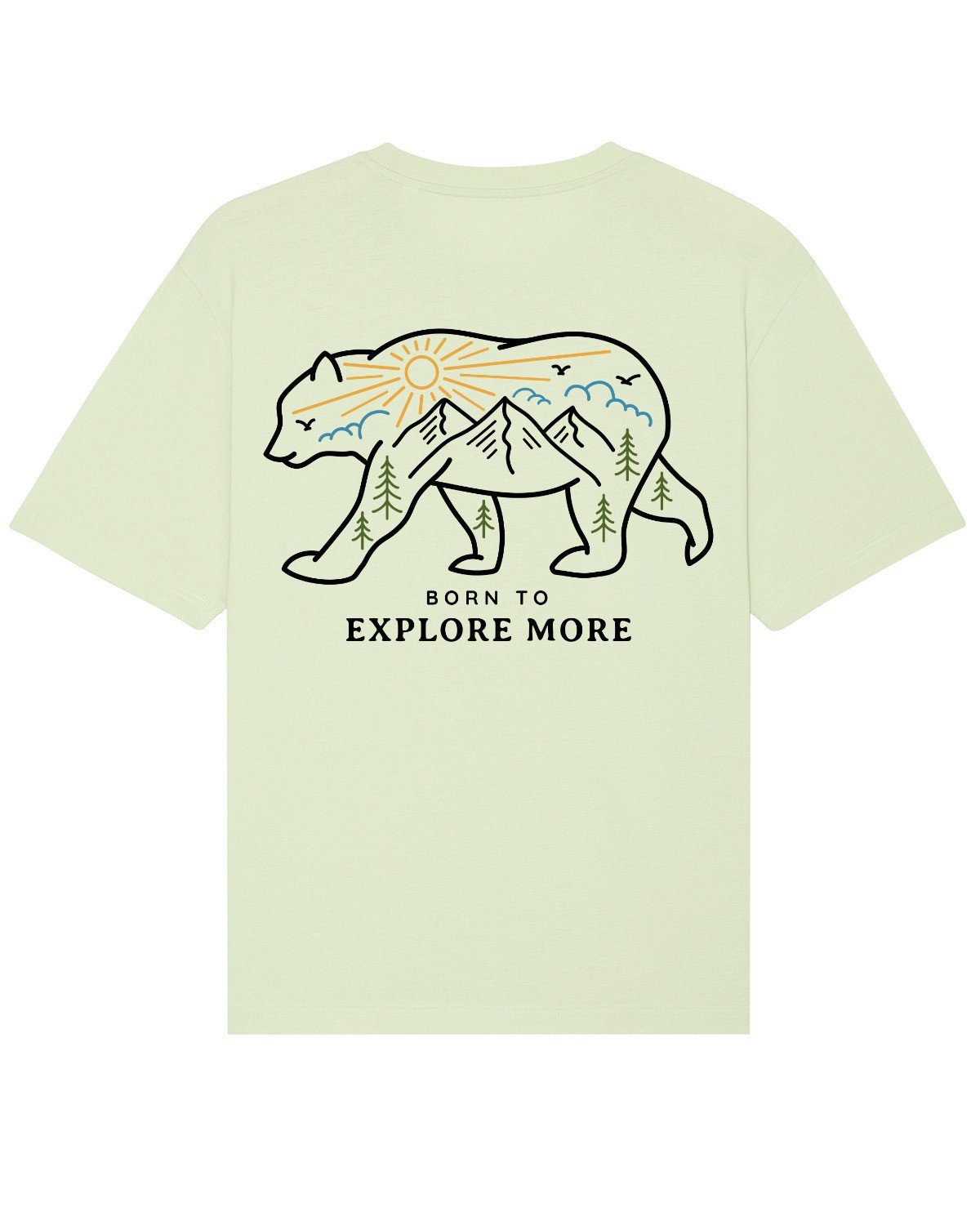 wat? Apparel Print-Shirt (1-tlg) explore Born to Green Stem more