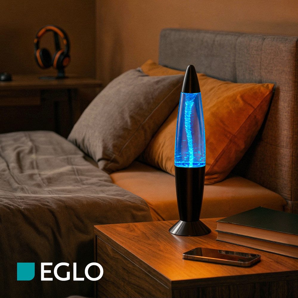 EGLO LED Tischleuchte VORTEX, LED fest integriert, LED Deko Tischlampe Vortex, Tornado Lampe mit Timer
