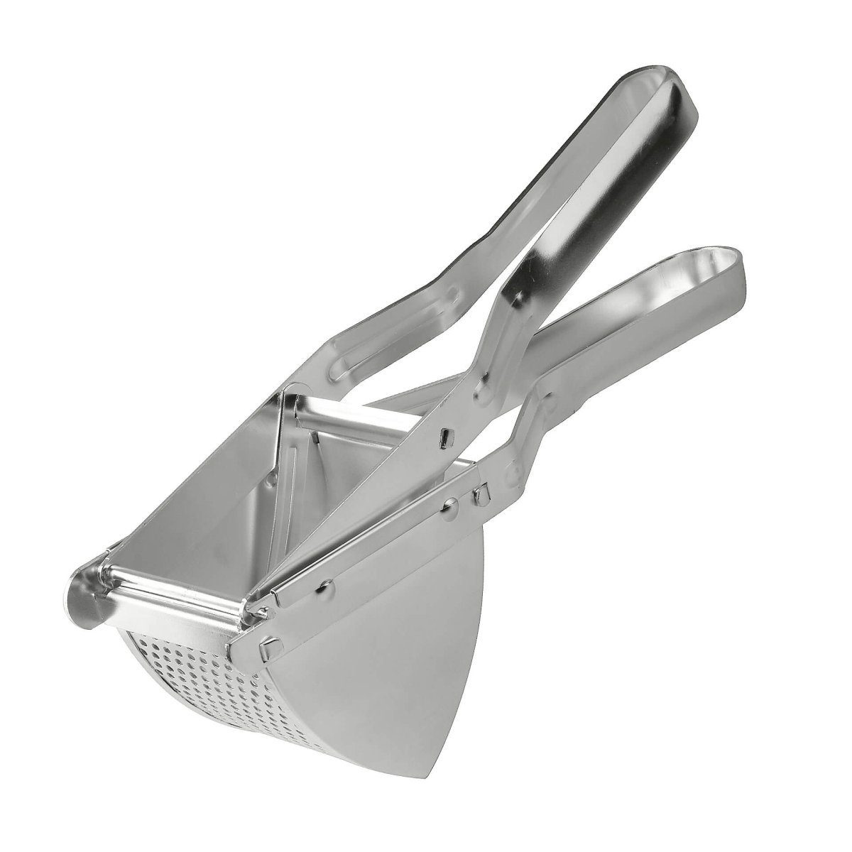 FACKELMANN Kartoffelpresse aus verzinnten Metall, multifunktional, für Kartoffeln, Obst, Eis