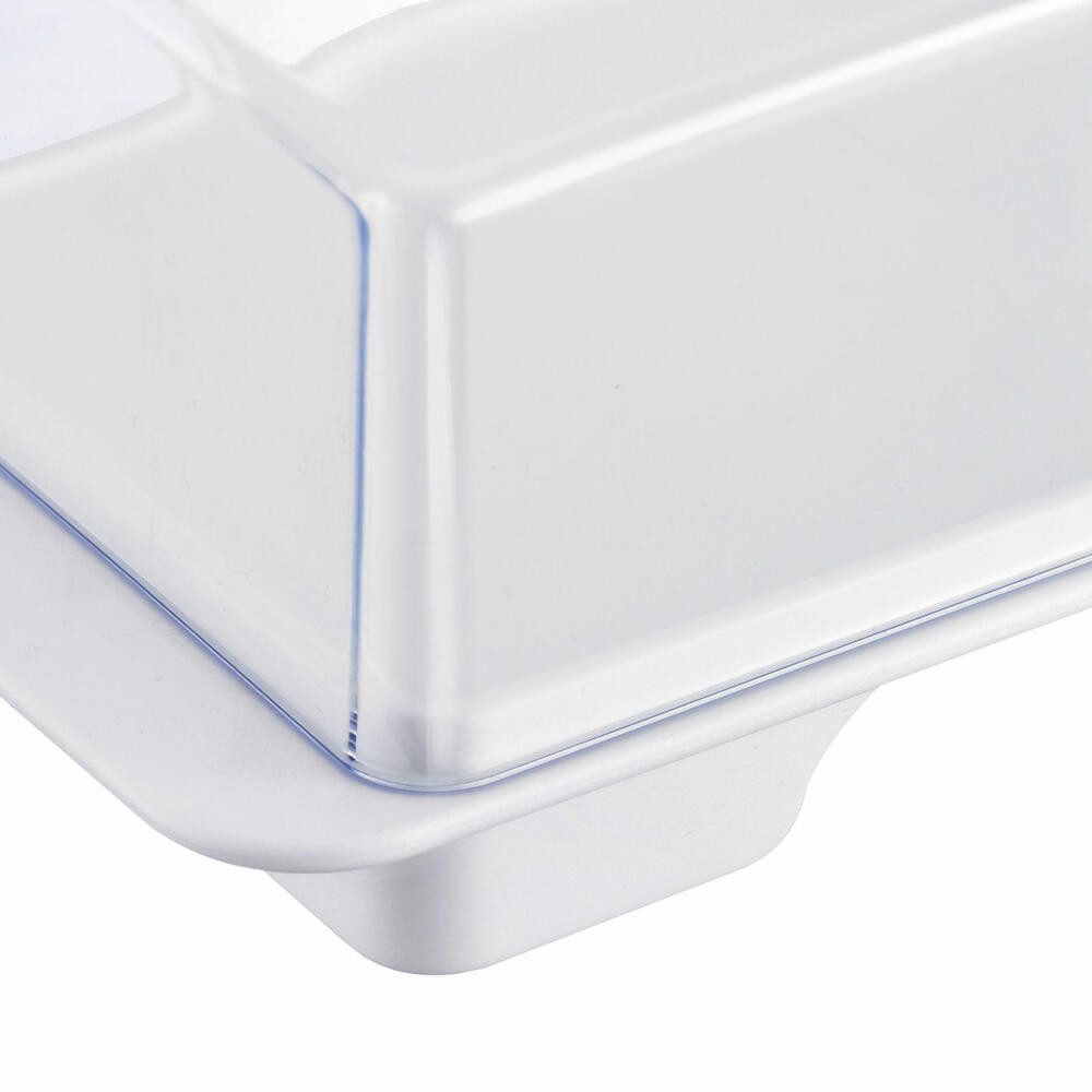 WESTMARK Butterdose Kunststoff, Exclusiv, Weiß/Transparent, Kühlschrank-Butterdose, PP, SAN