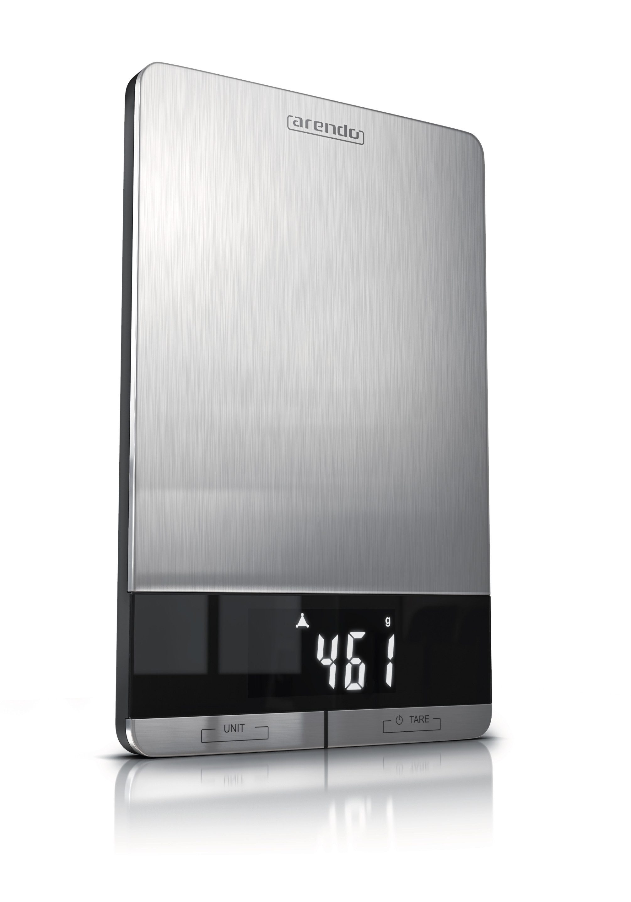 Arendo Küchenwaage Digital, Edelstahl, bis 5000 g, Digitalwaage, Touch, Tara, Hold, (1-tlg), Überlastanzeige, automatische Abschaltung, Antirutschfüße, GS, präzise