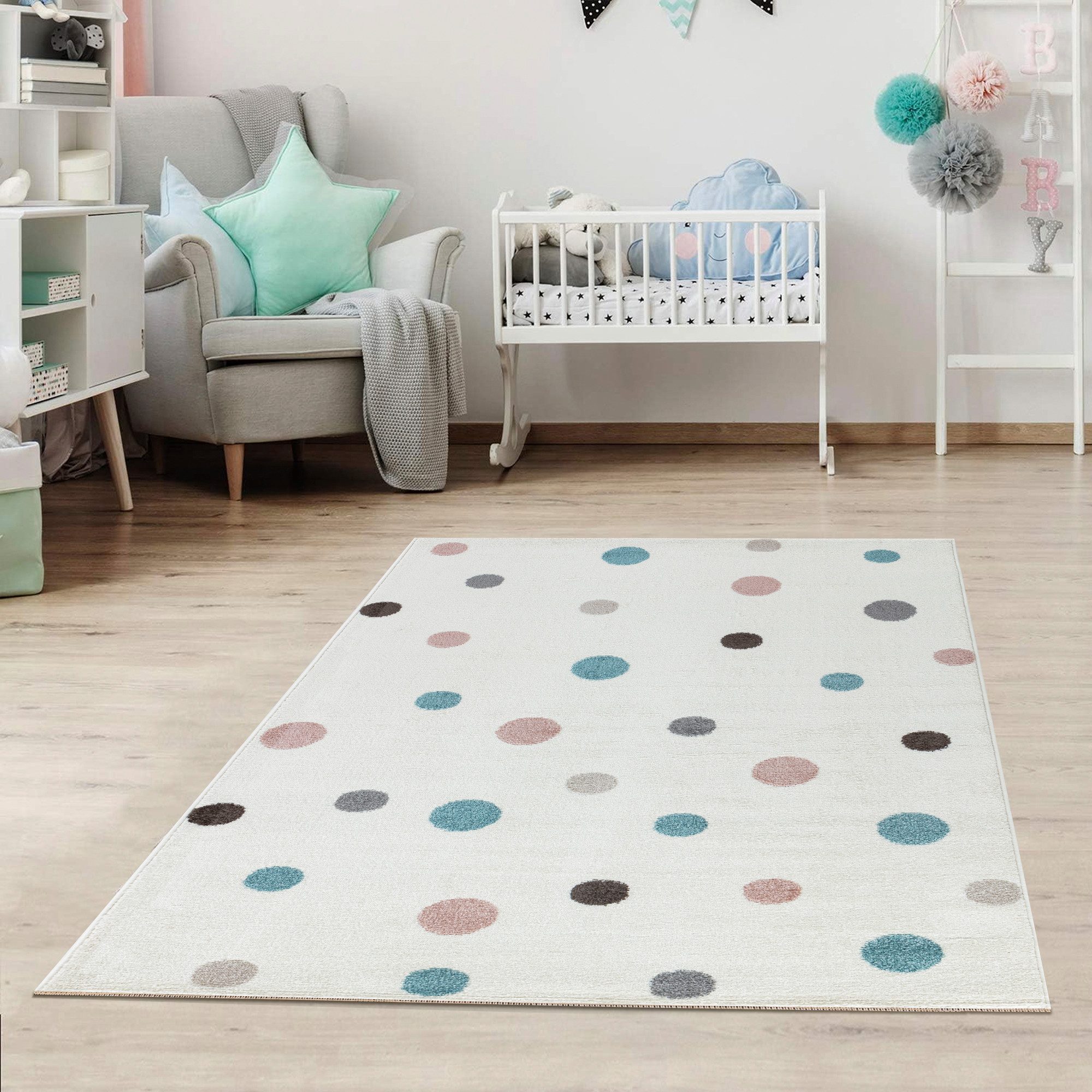 Jimri Kinderteppich DOT´S Teppiche für Kinderzimmer, Kinderzimmerteppich, T günstig online kaufen