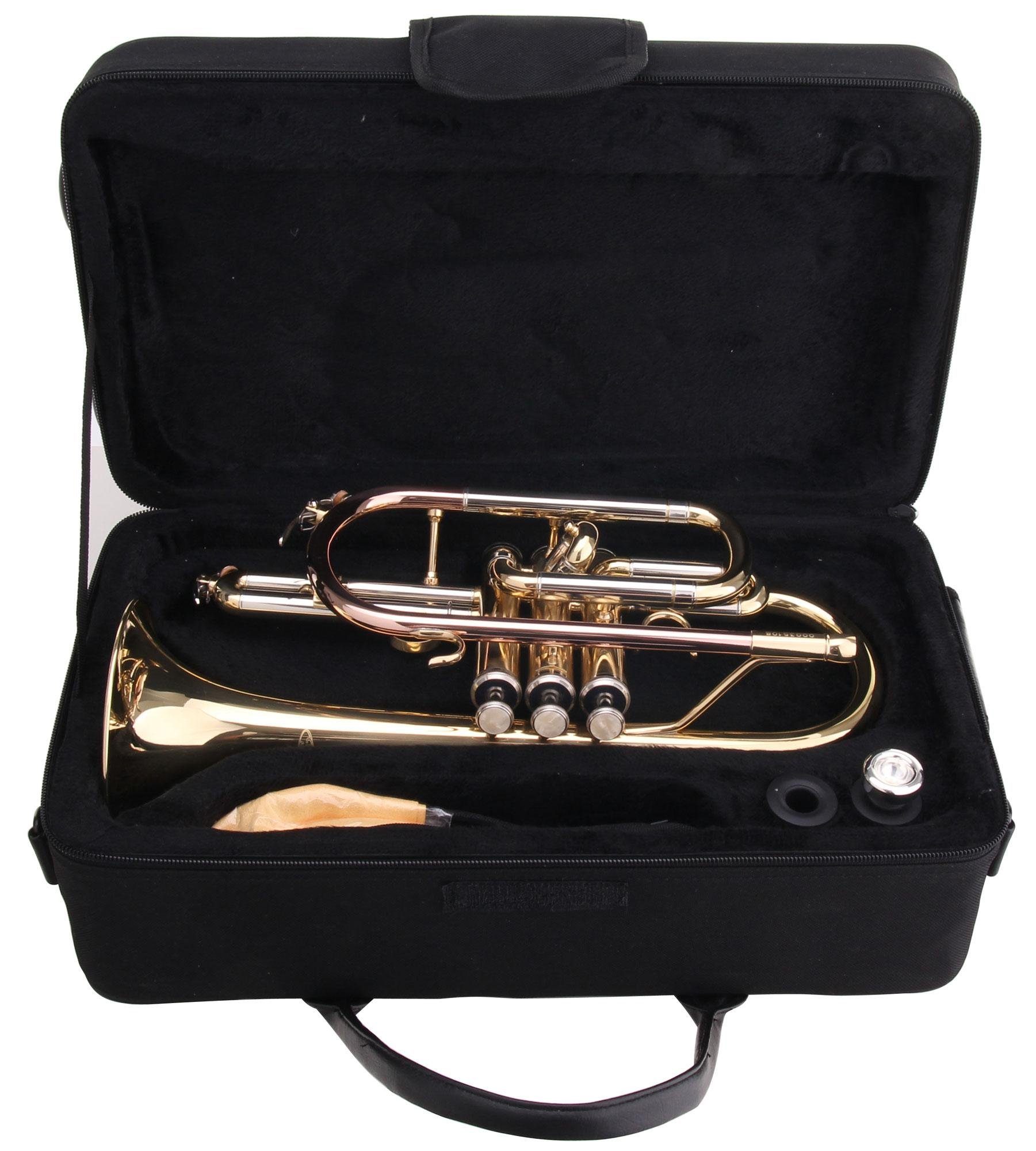 Classic Cantabile Kornette CR-400 Bb-Kornett (Messing, Ventile Edelstahl, Stimmzug Neusilber Bb