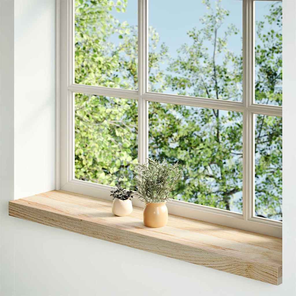 vidaXL Stufenmatte Fensterbänke 2 Stk. Unbehandelt 70x20x2 cm Massivholz Ei günstig online kaufen