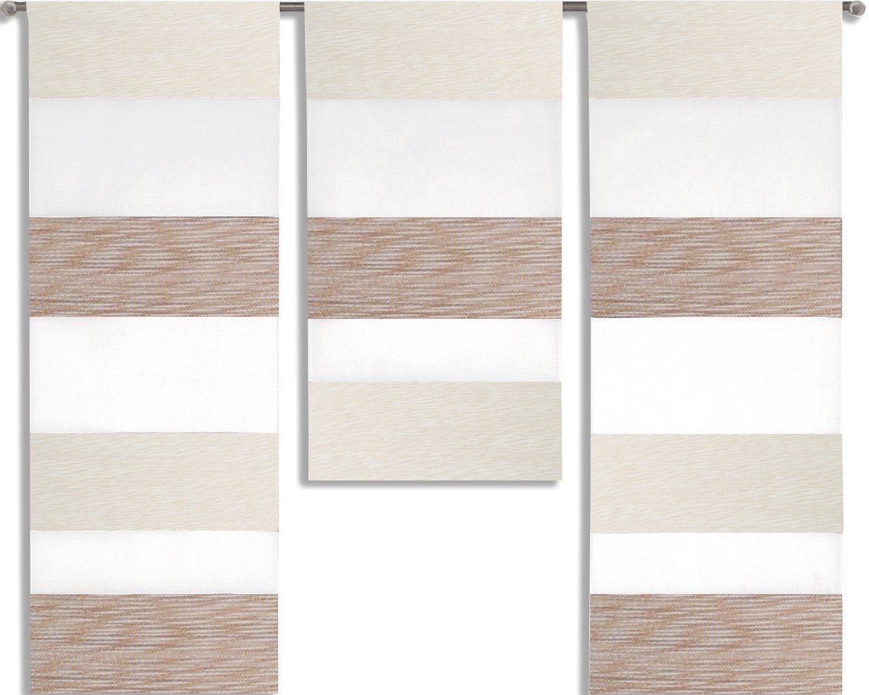 Clever-Kauf-24 Scheibengardine Mini Flächenvorhang 2280-13 beige günstig online kaufen