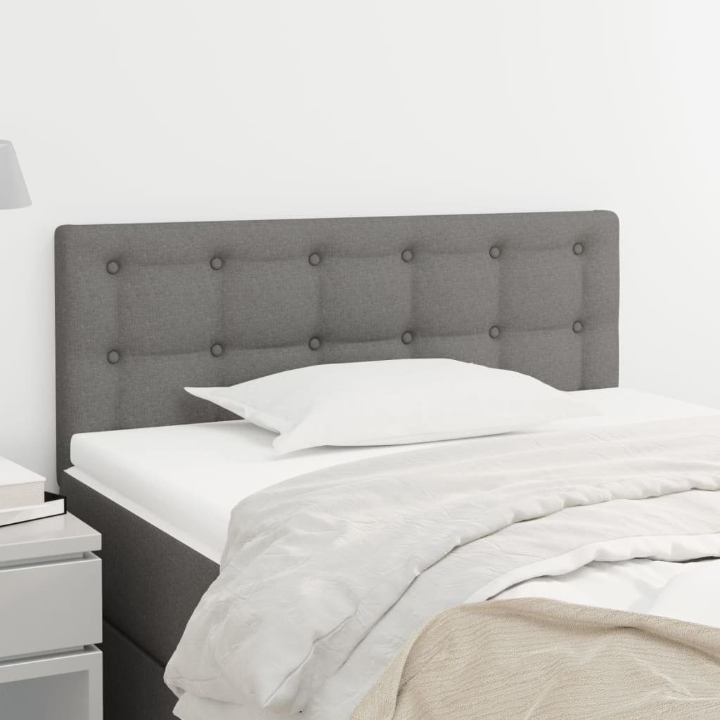 vidaXL Bett Kopfteil Dunkelgrau 80x5x78/88 cm Stoff (1-tlg)
