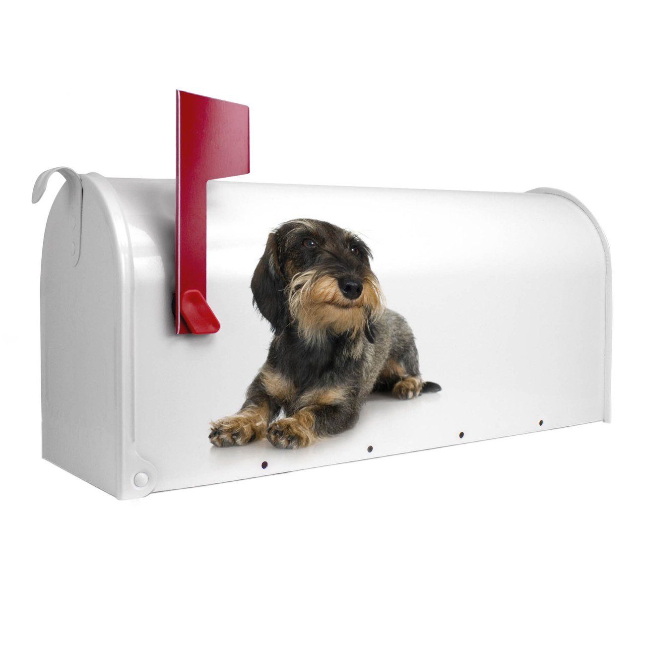 Mississippi Mailbox (Amerikanischer 22 weiß 51 Briefkasten USA), x Dackel original aus banjado 17 Briefkasten, x cm Amerikanischer