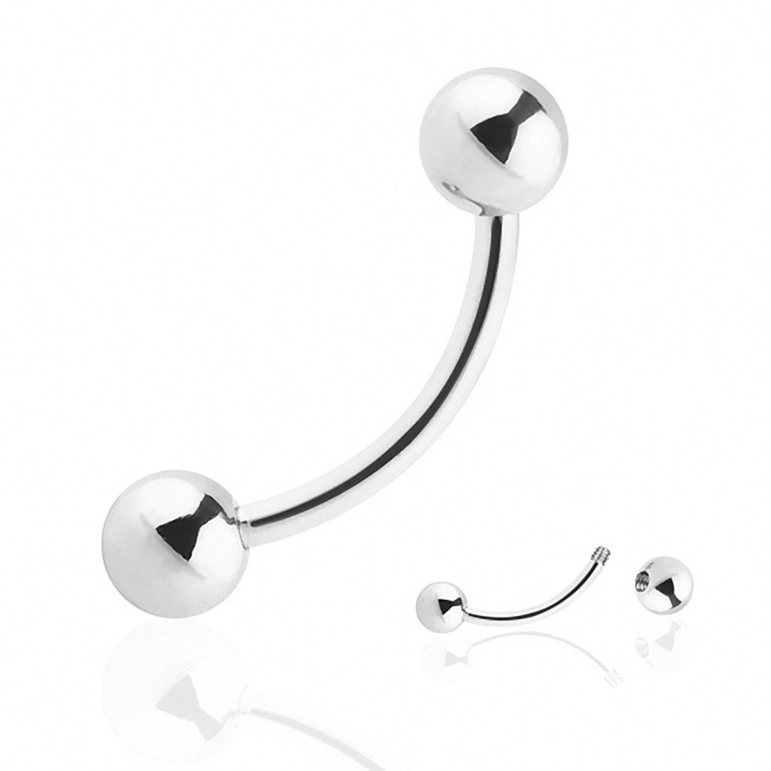 Taffstyle Augenbrauenpiercing Augenbrauenpiercing Piercing Banane Silber 1, günstig online kaufen