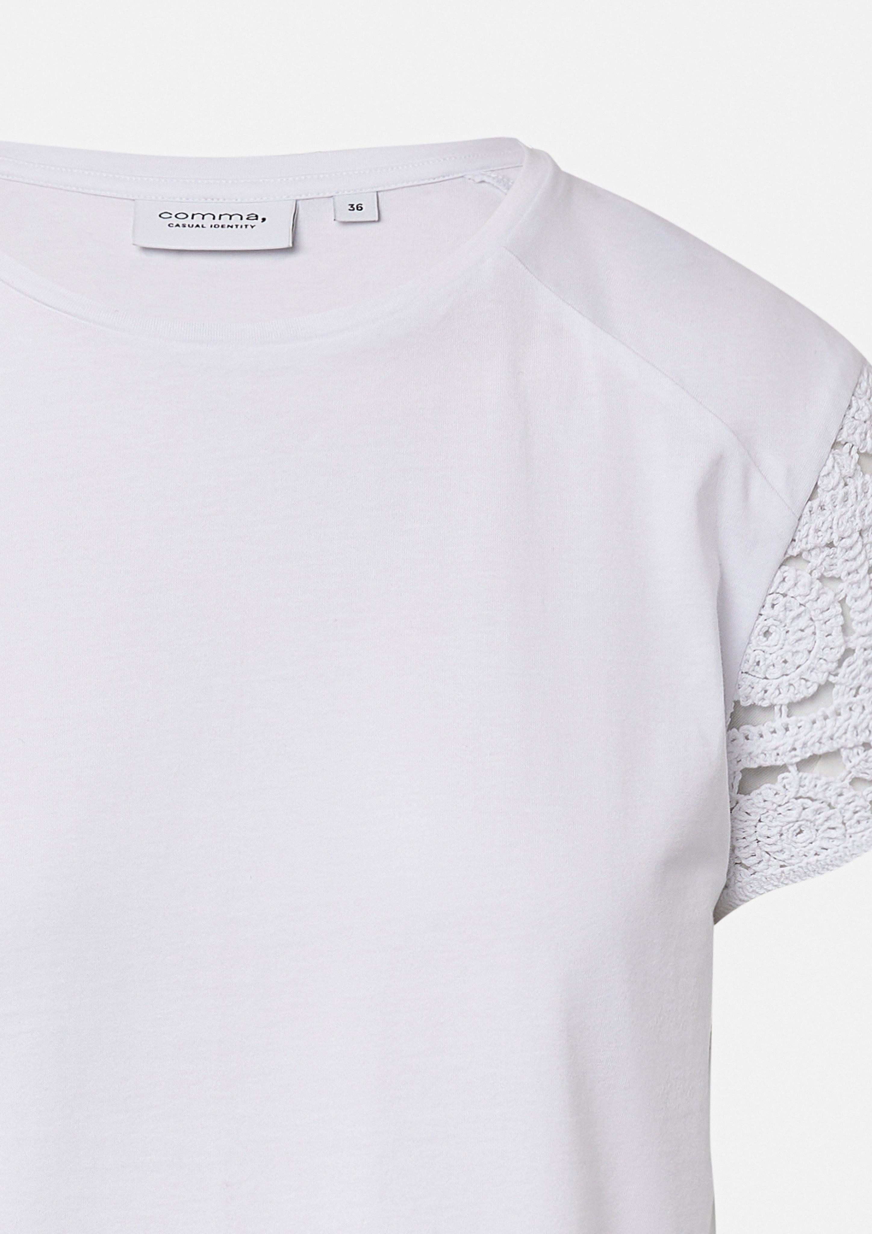 comma casual identity Kurzarmshirt Jersey-T-Shirt mit günstig online kaufen
