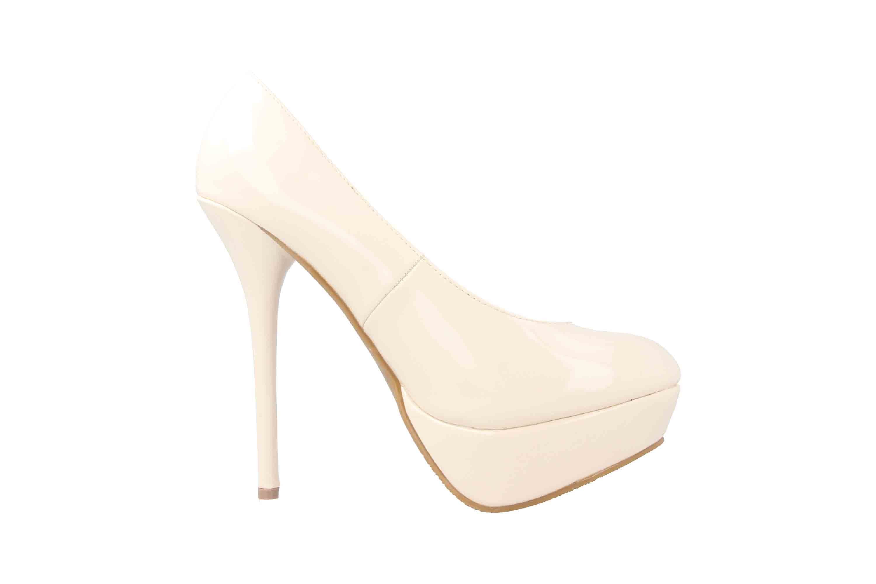 Andres Machado AM453 Charol Beige High-Heel-Pumps